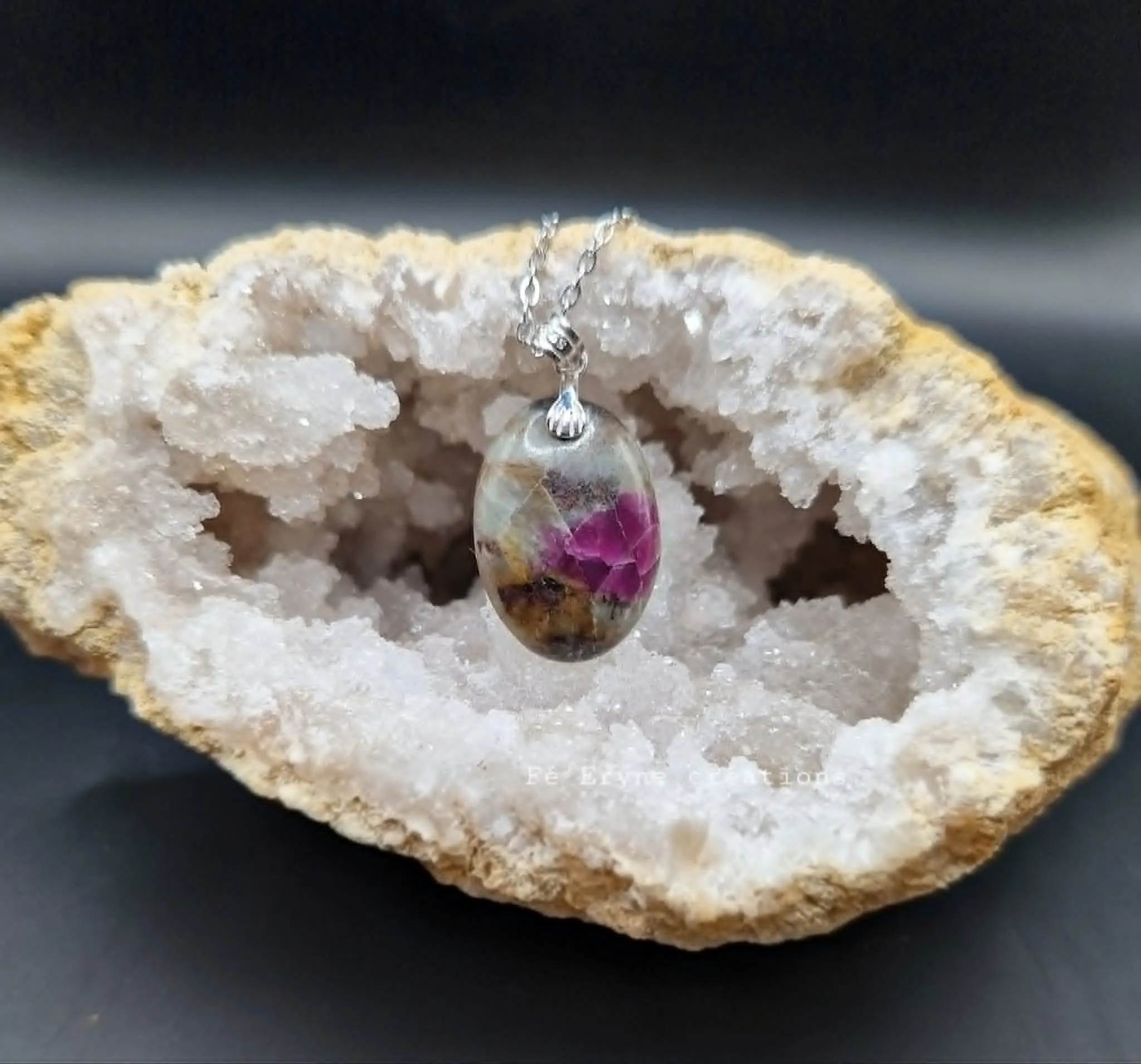 Collier Rubis Fushite