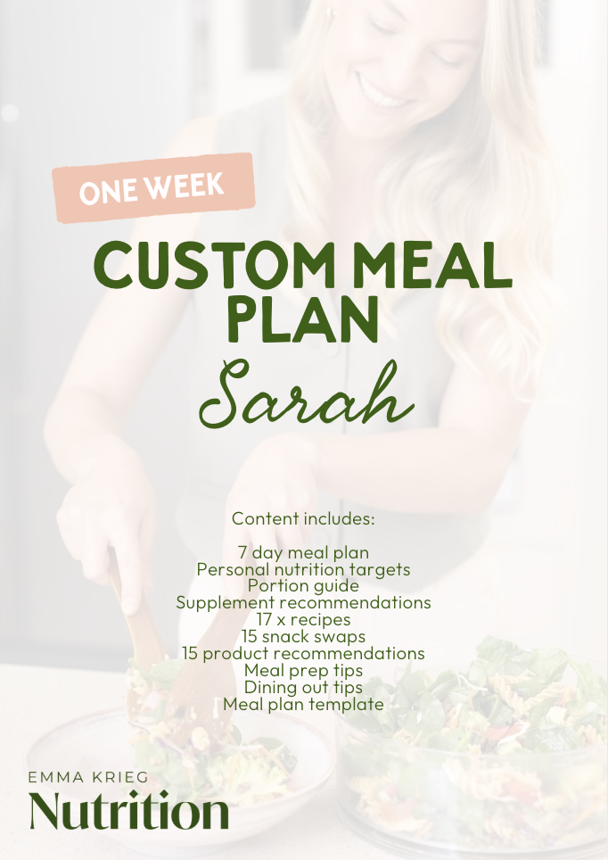 Custom Meal Plan 1 week