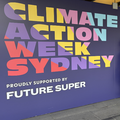Climate Action Week Sydney signage