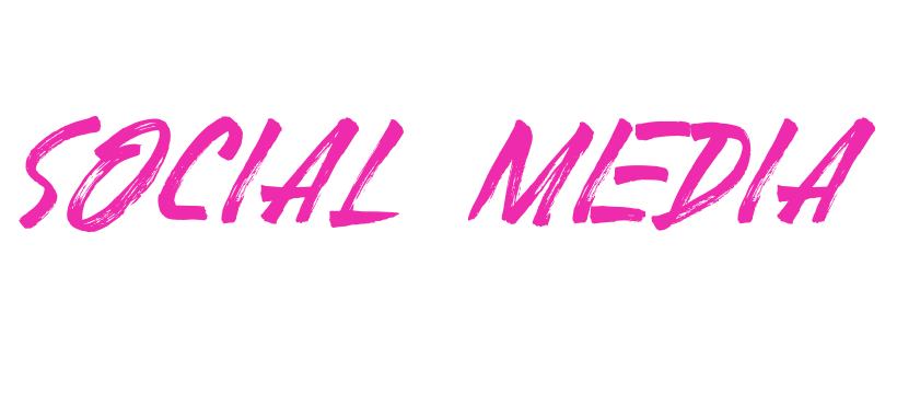 Pink cursive text on a black background that reads 'Social Media'.