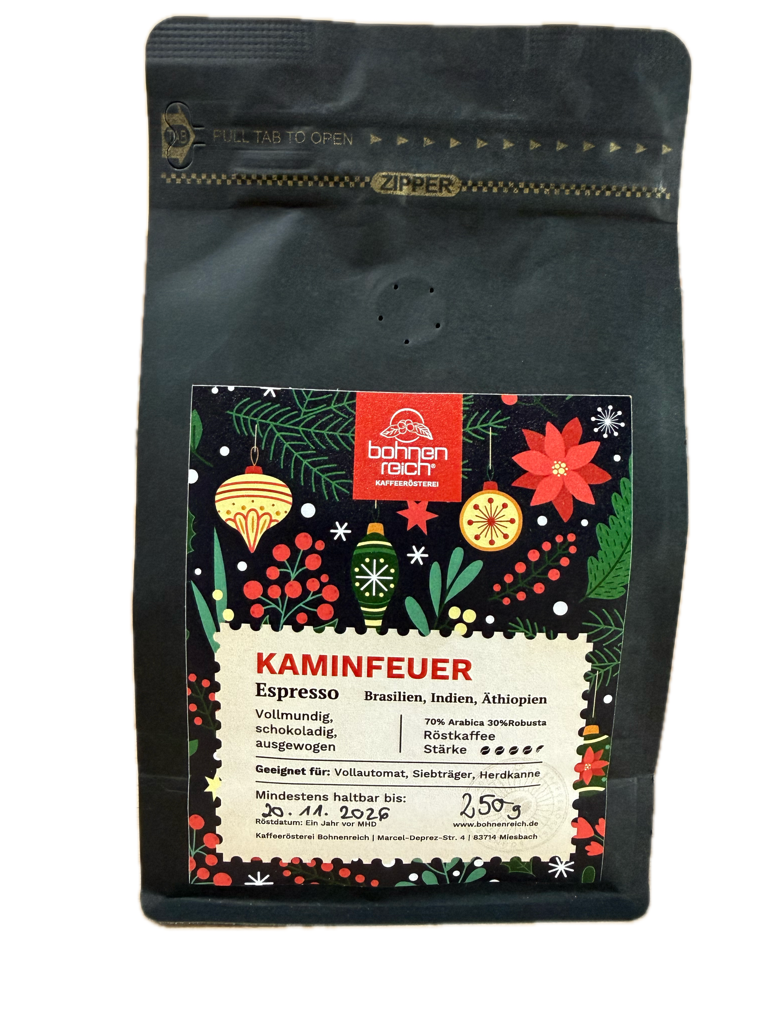 Kaminfeuer Winterespresso