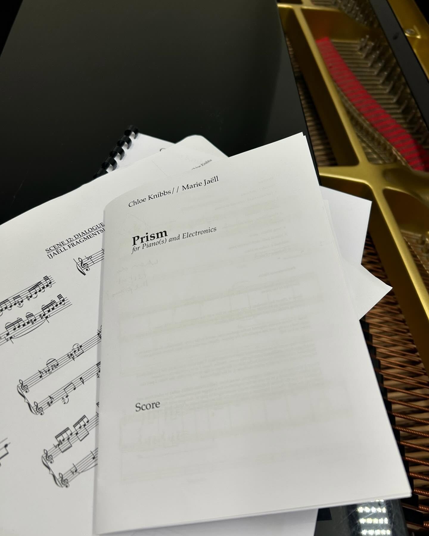 Rehearsal day with @melissamorrismusic - putting Prism together, ready for its first outing in January 🎹 #marieja&euml;ll #musictheatre #newwork #practice-research @rbccomposition