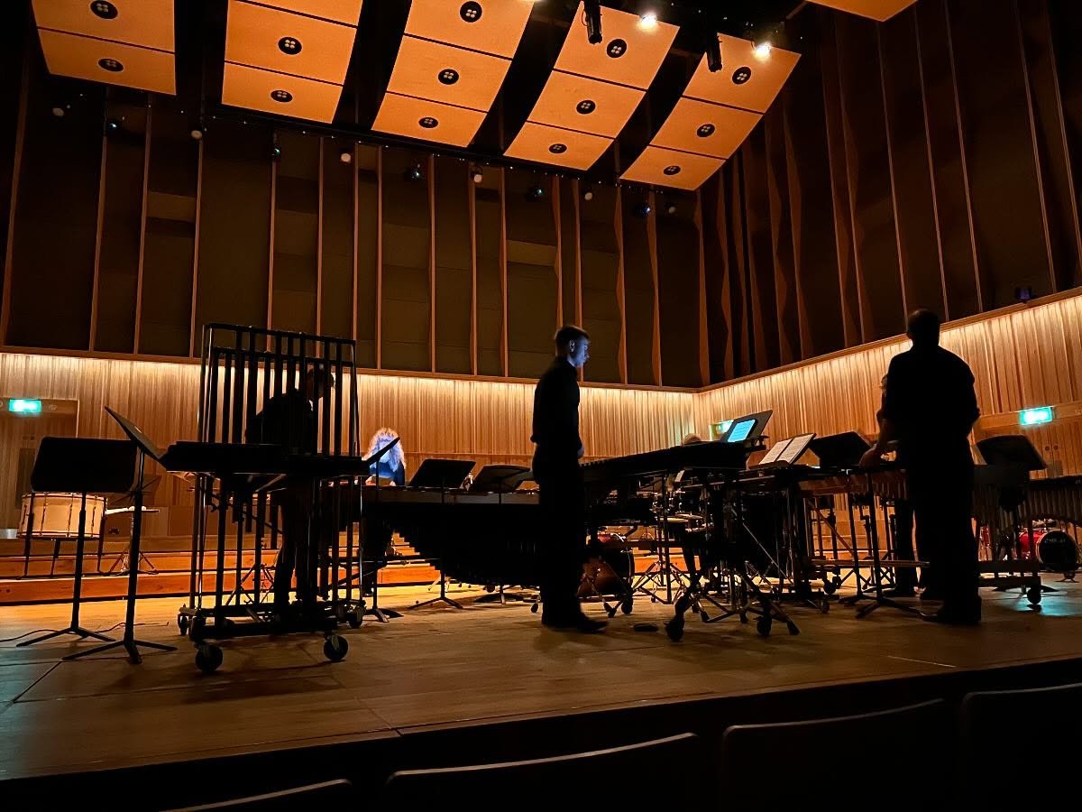 Congrats @rbcperc and @rbccomposition on today&rsquo;s concert! Great to hear lots of new pieces, and thank you for performing my piece &ldquo;Trepidation&rdquo;. Now I will daydream about learning to play the vibraphone&hellip; 🎶 #newmusic #birming