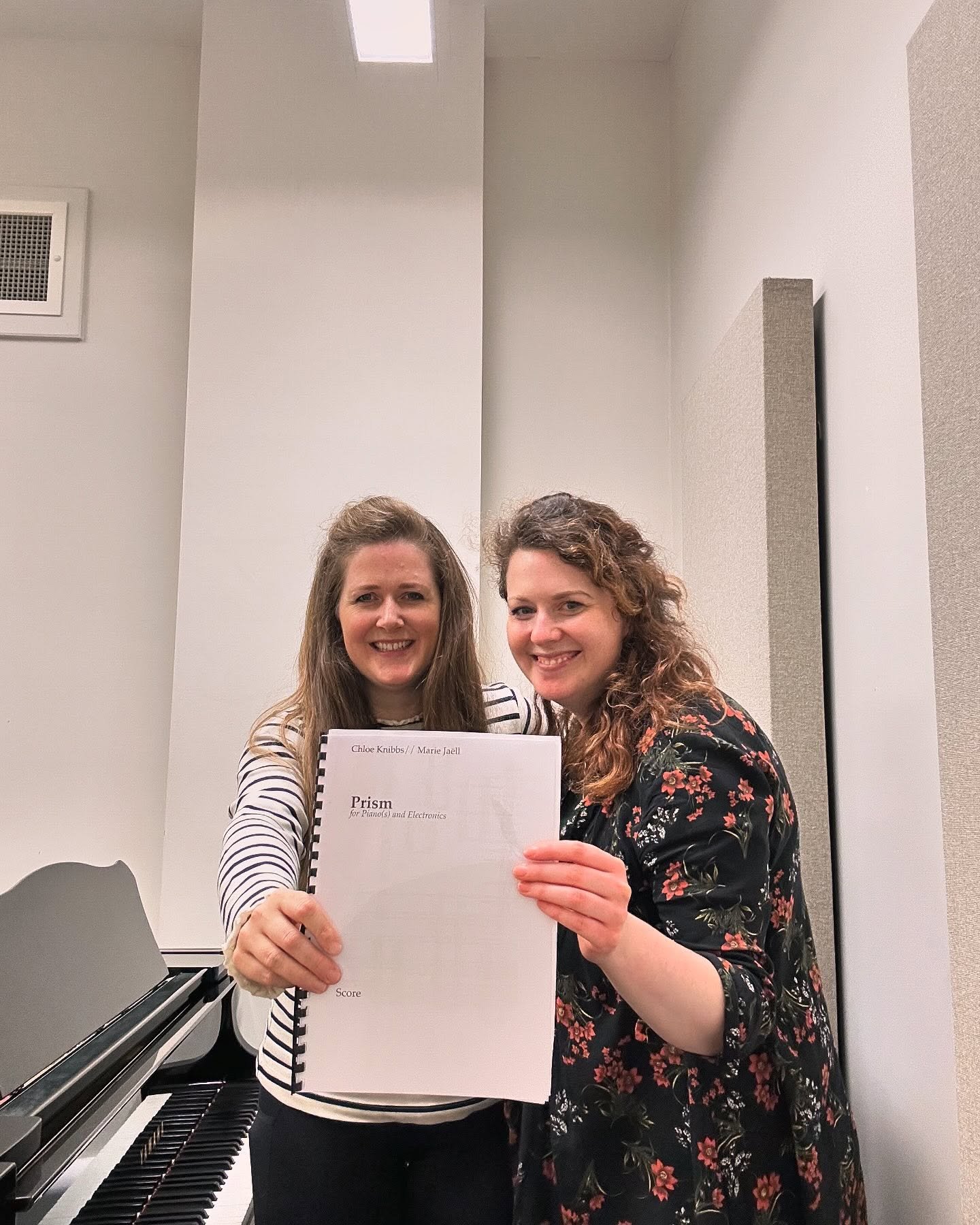 Been having a lovely time rehearsing/developing my new work &ldquo;Prism&rdquo; with fab pianist @melissamorrismusic and getting to collaborate with lighting designer @joe2dp . The piece is a musical conversation with my wonderful dead collaborator, 