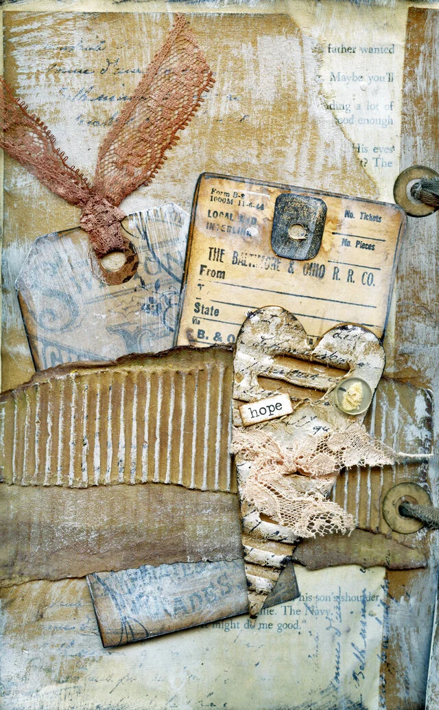 Making DIY scrapbook embellishments from boxes