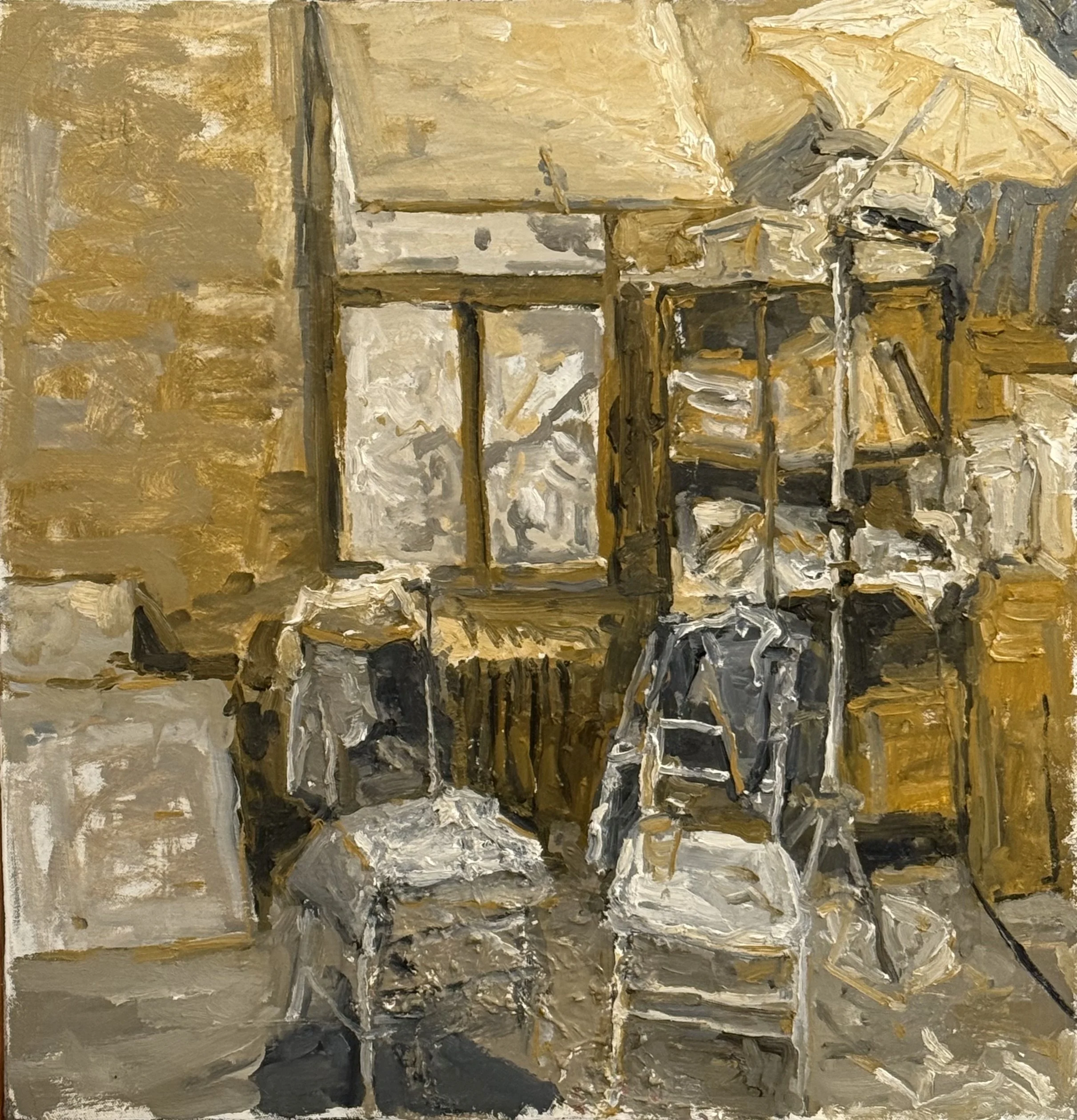 345.August Studio(9), 22"x21", oil on canvas, 2025