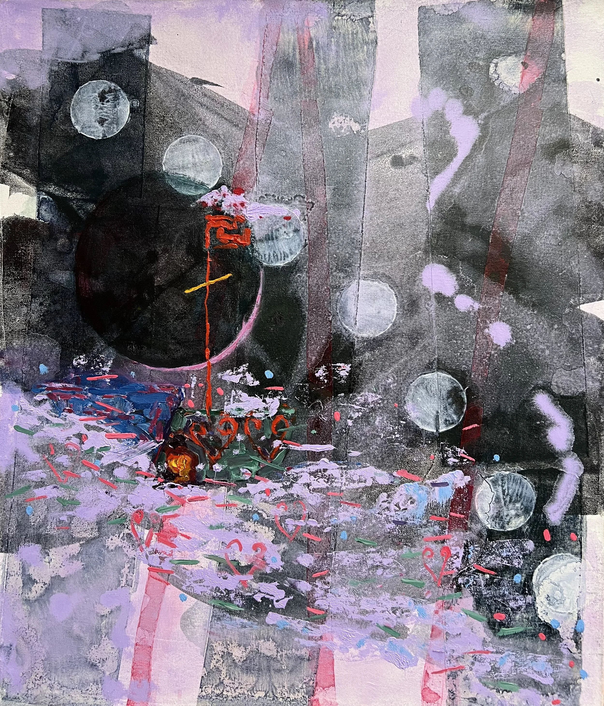 209FF 35, oil on canvas, 214"x28", 2022