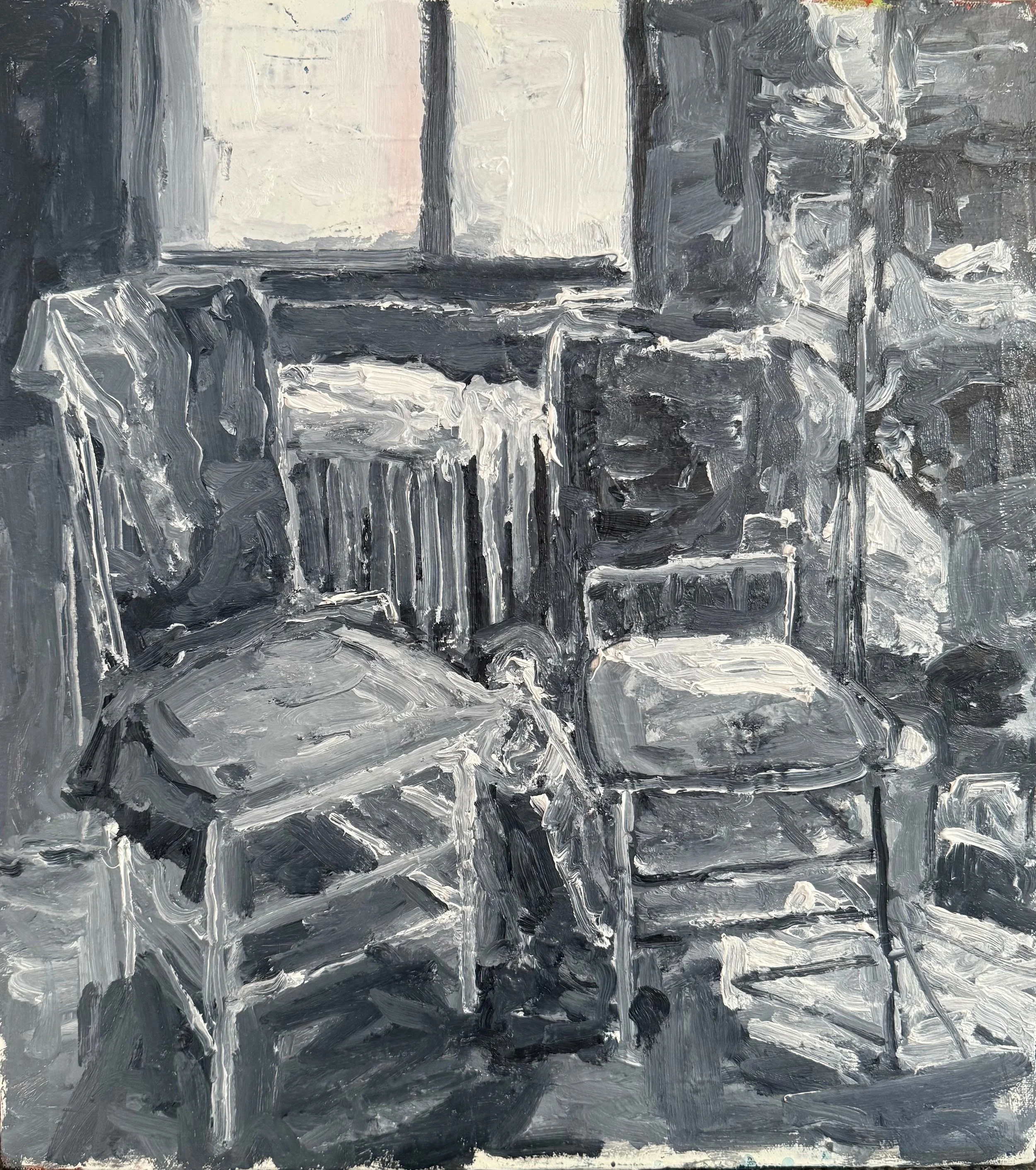 345.July Studio(1), 20"x18", oil on canvas, 2025