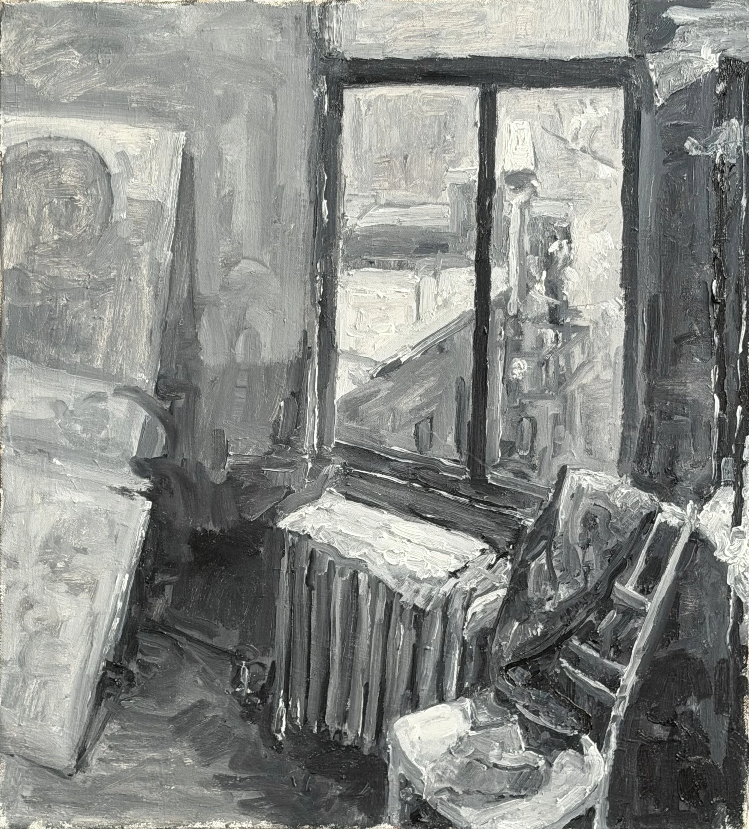 345.November Studio(23), 21"x19", oil on canvas, 2025