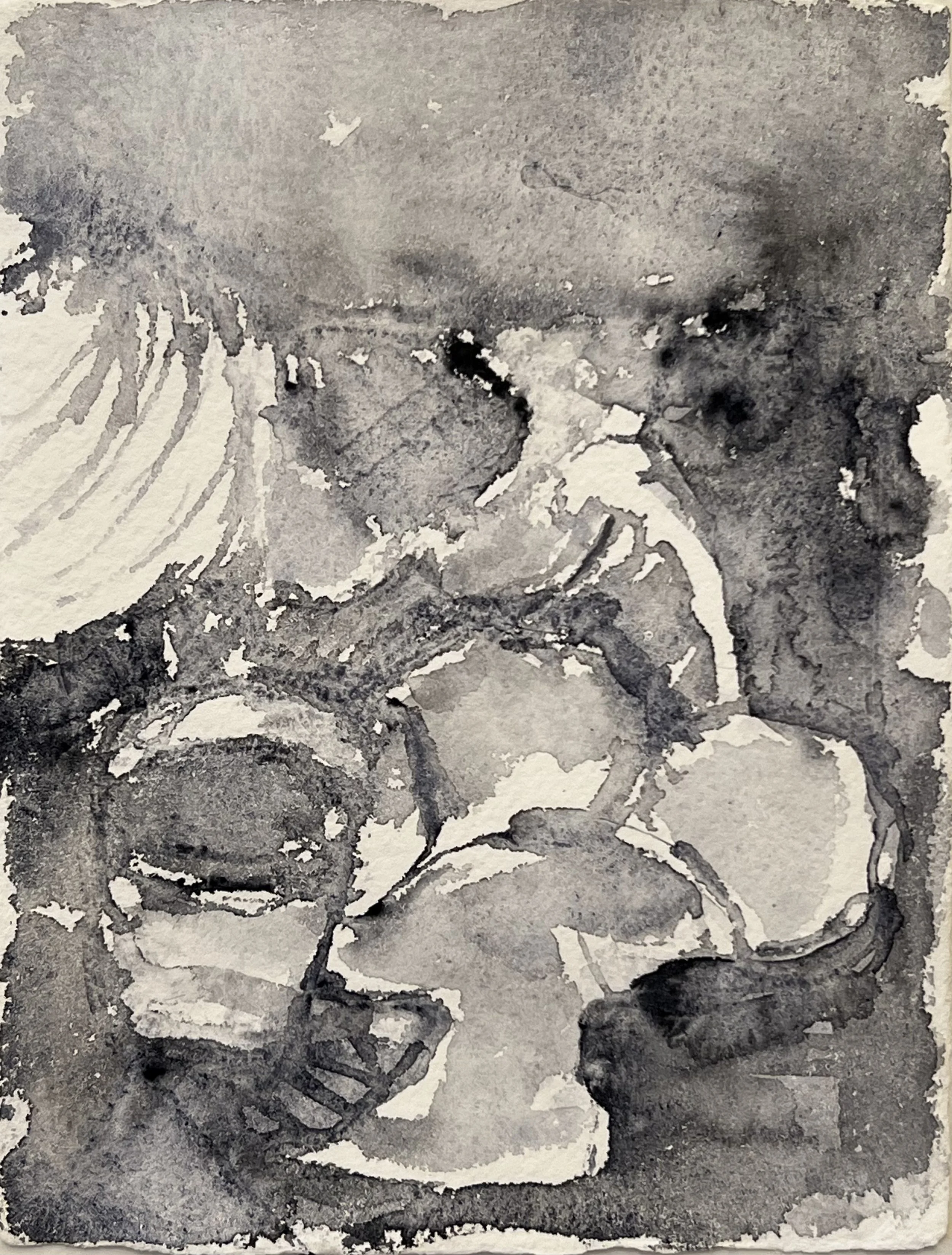 8.22/9, watercolor, reed pen and brush, 8"x6", 2022