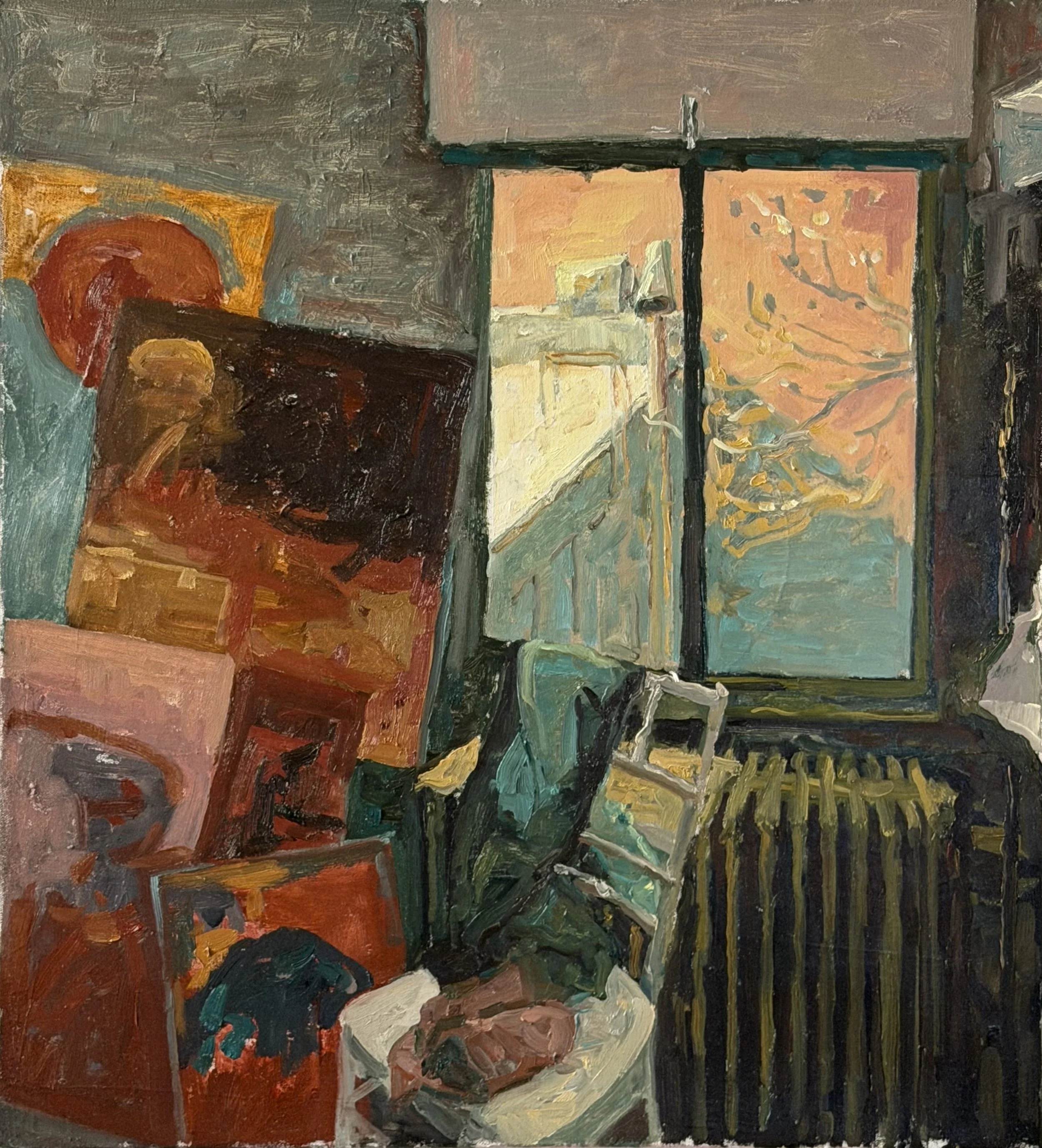 345.November Studio(24), 24"x22", oil on canvas, 2025