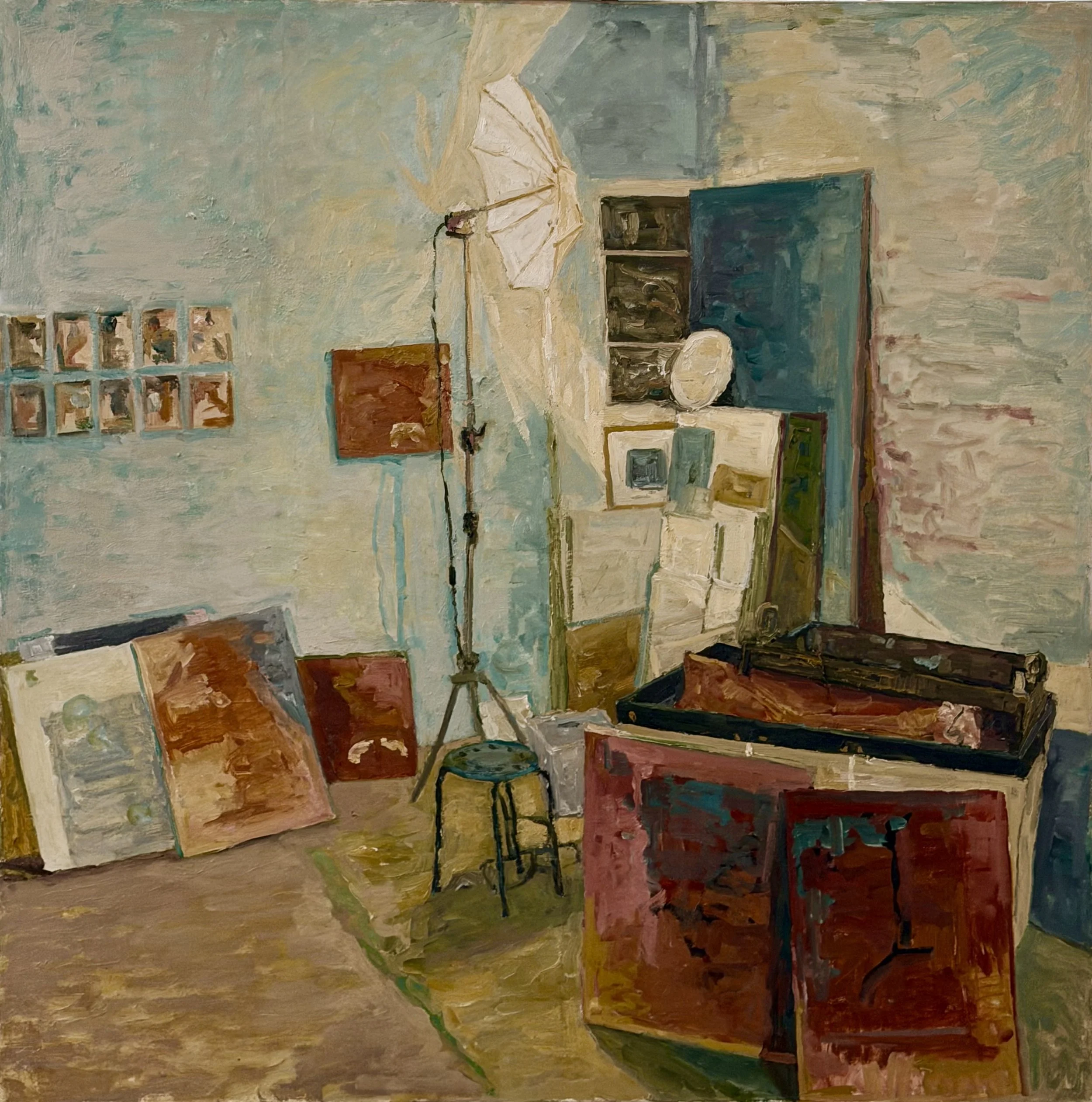 345.October Studio(21), 41"x40", oil on canvas, 2025