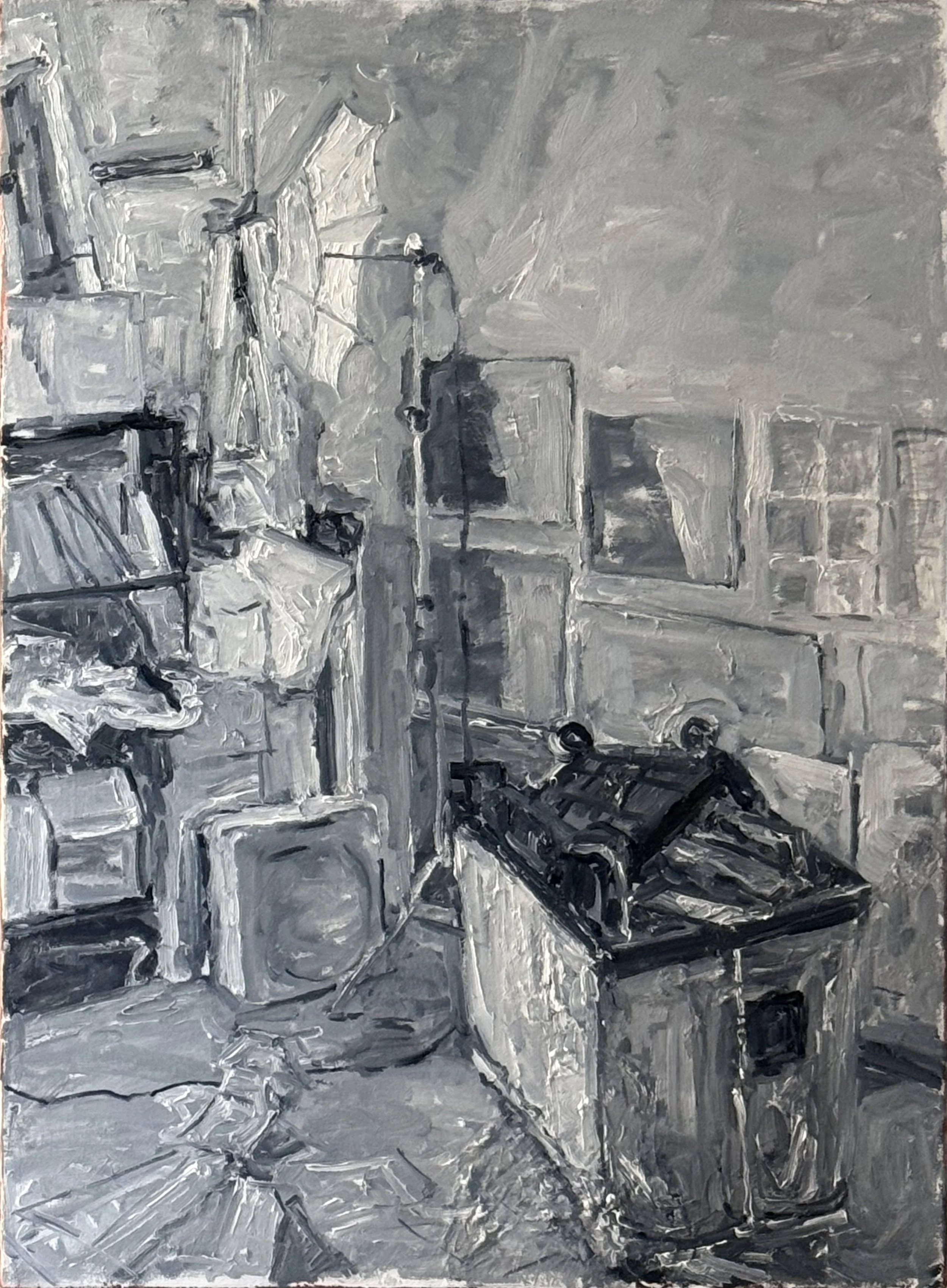 345.August Studio(15), 30"x22", oil on canvas, 2025