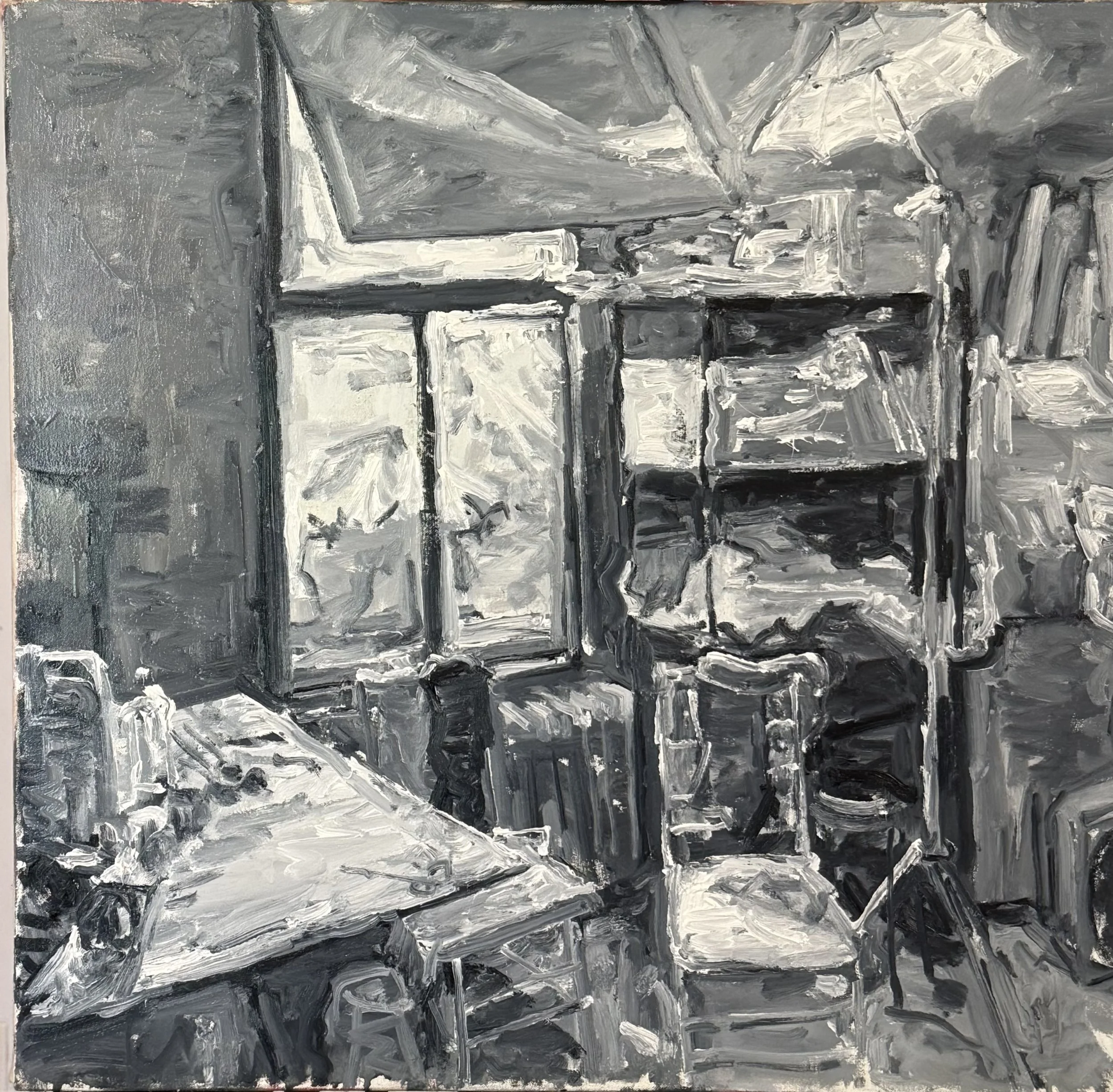 345.July Studio(8), 29"x30", oil on canvas, 2025