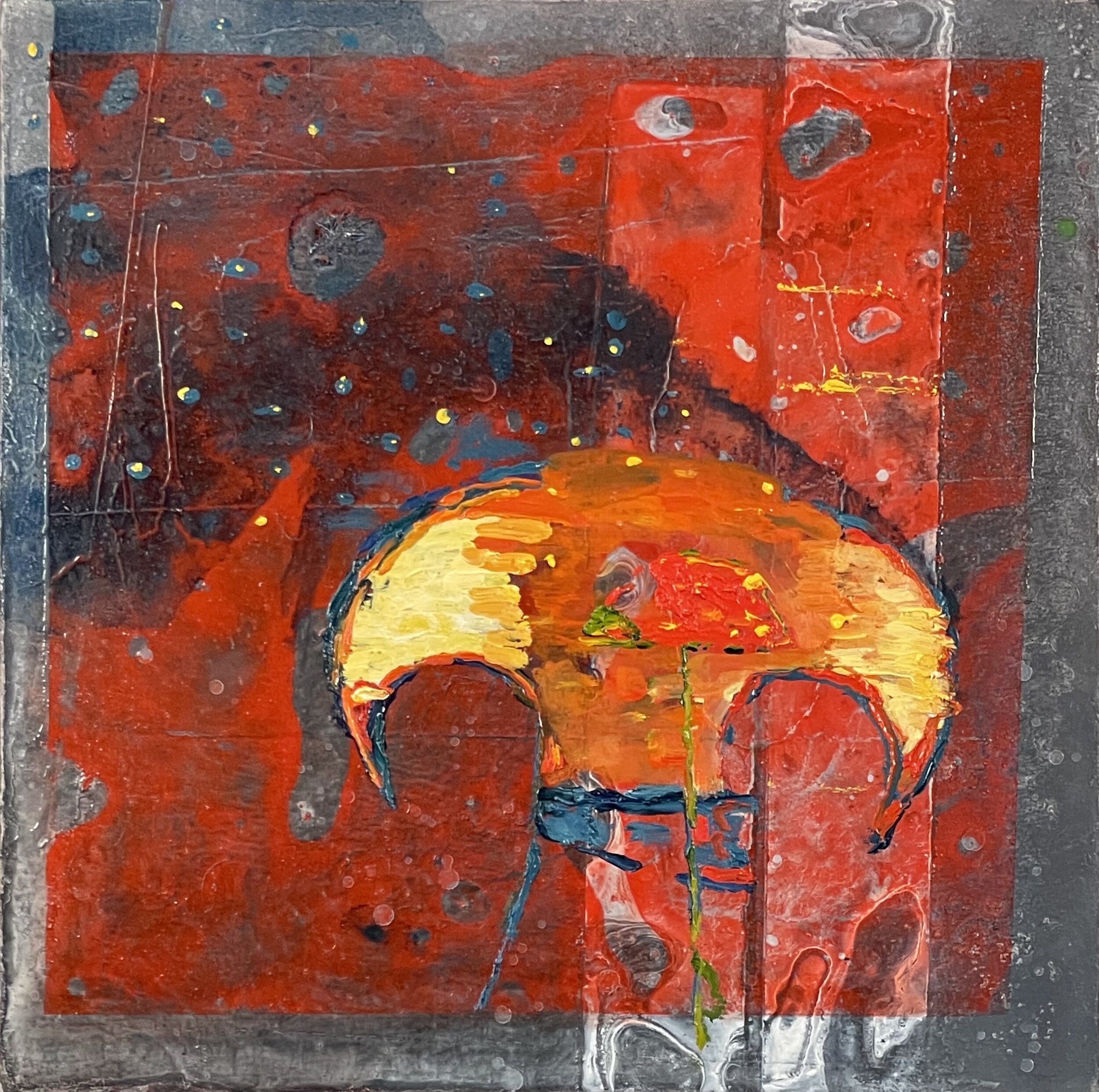 209FF 3, oil on canvas, 19"x19", 2021