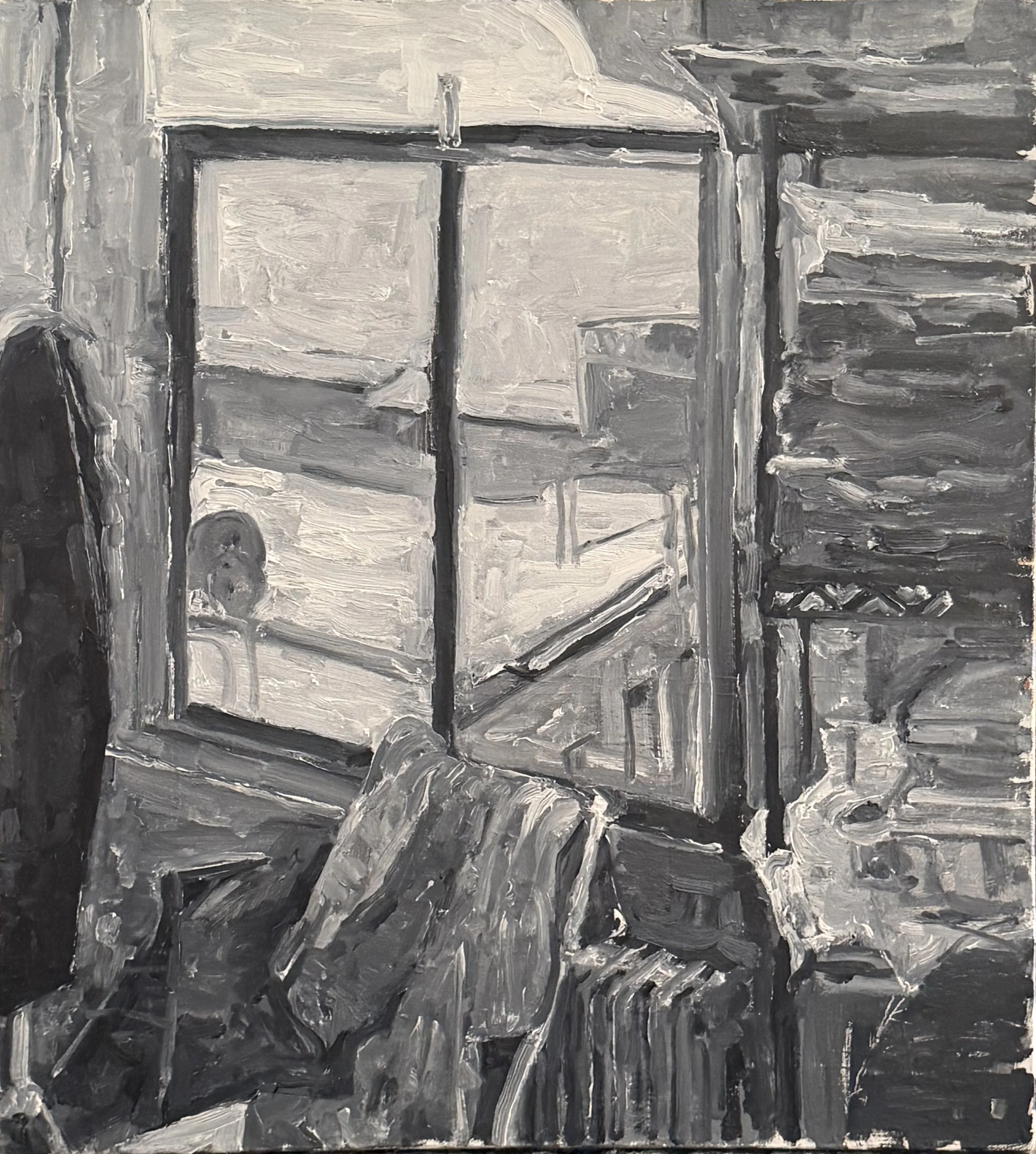 345.January Studio(28), 22"x20", oil on canvas, 2026