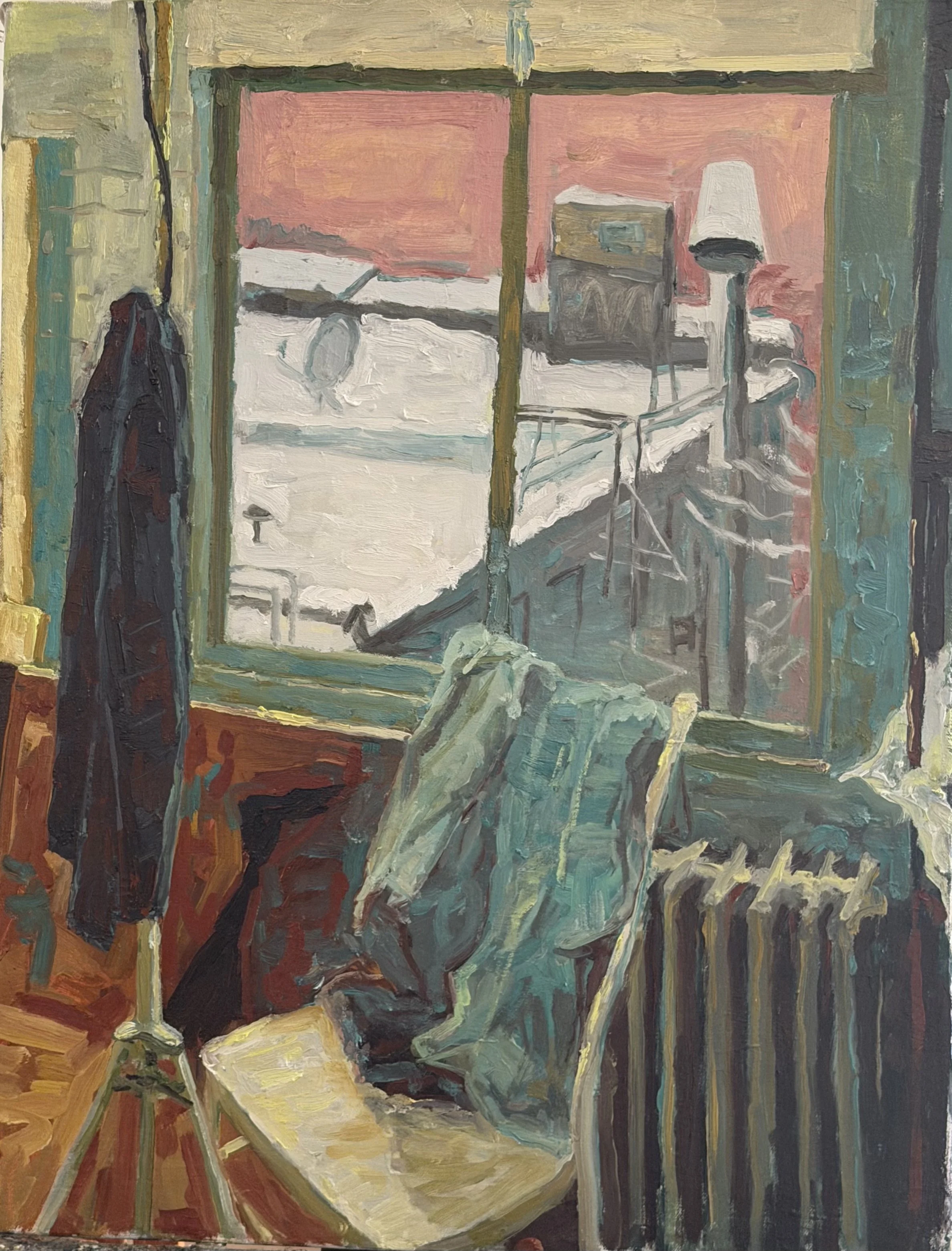 345.December Studio(27), 26"x20", oil on canvas, 2025