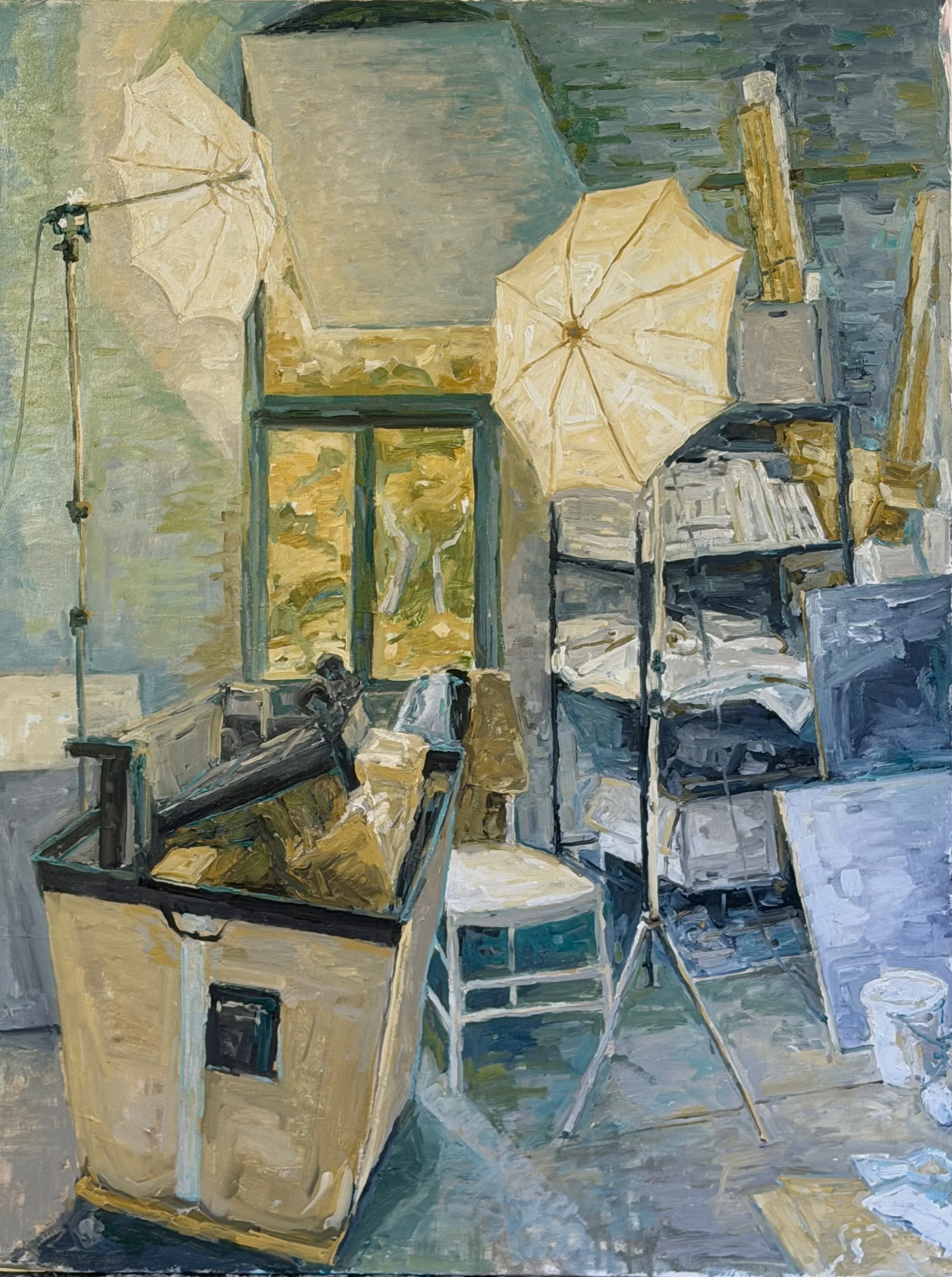 345.October Studio(20), 42"x32", oil on canvas, 2025