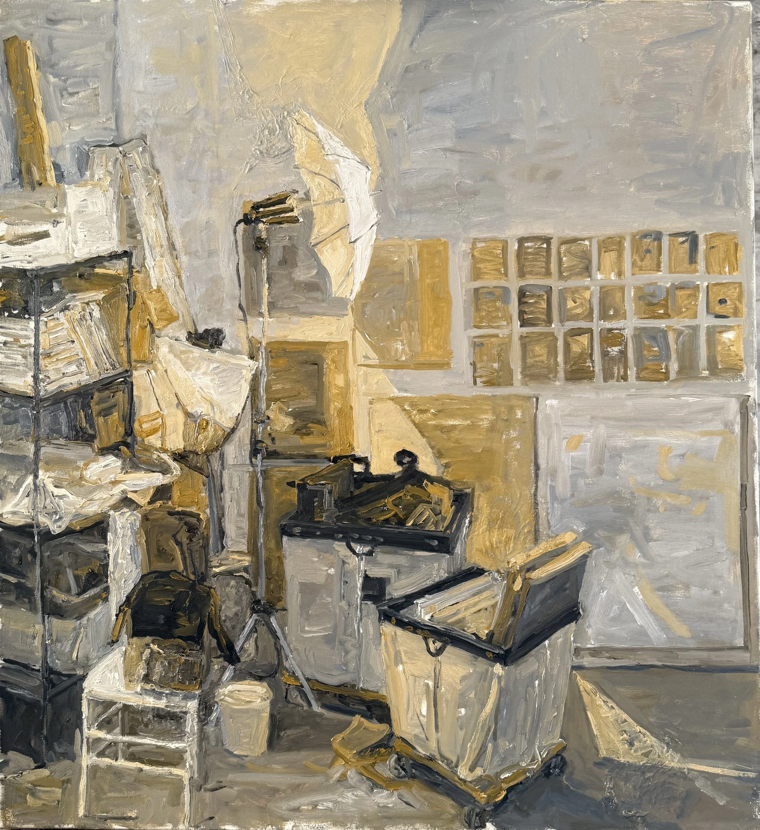 345.August Studio(18), 33"x30", oil on canvas, 2025