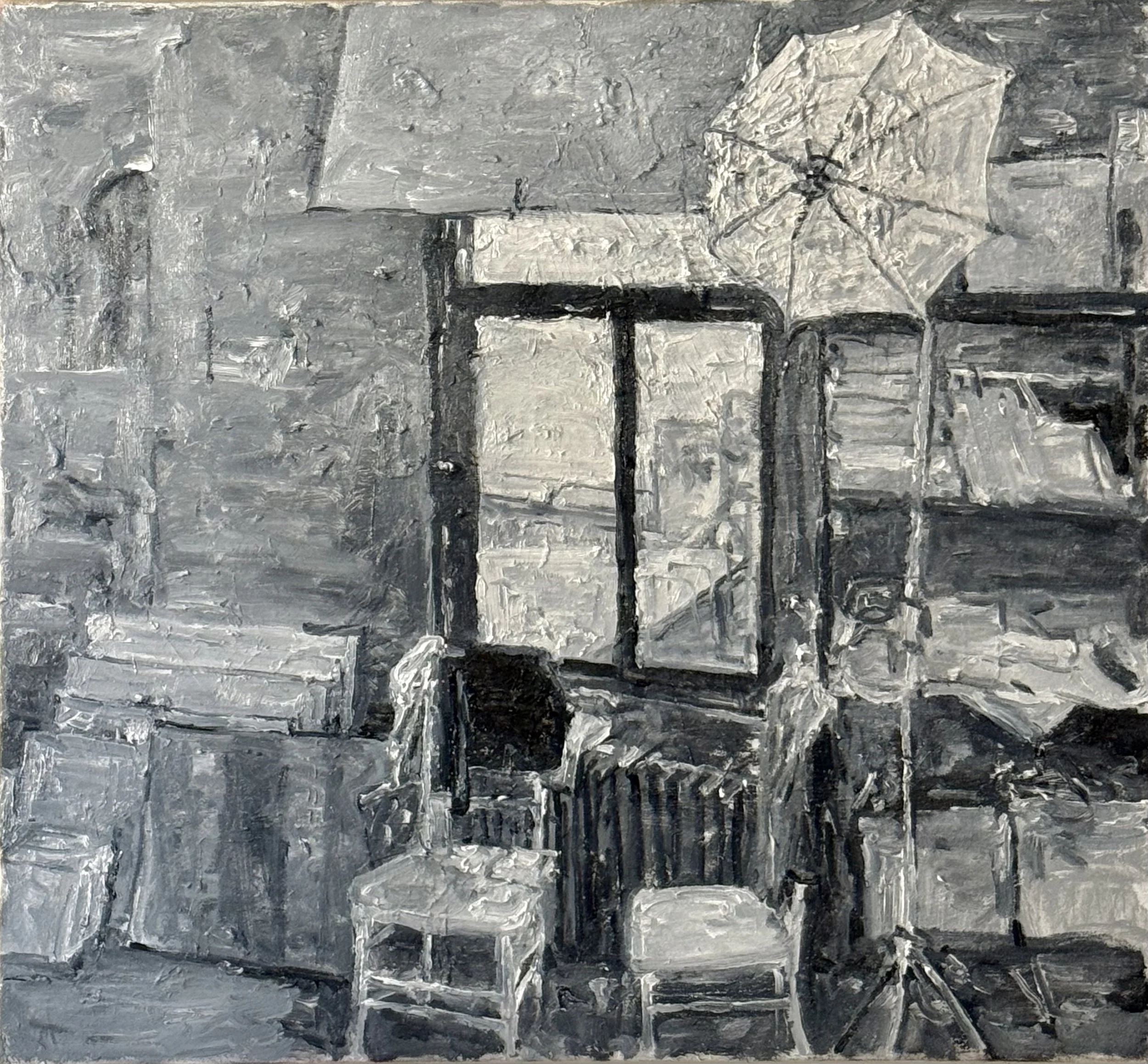 345.August Studio(16), 26"x24", oil on canvas, 2025