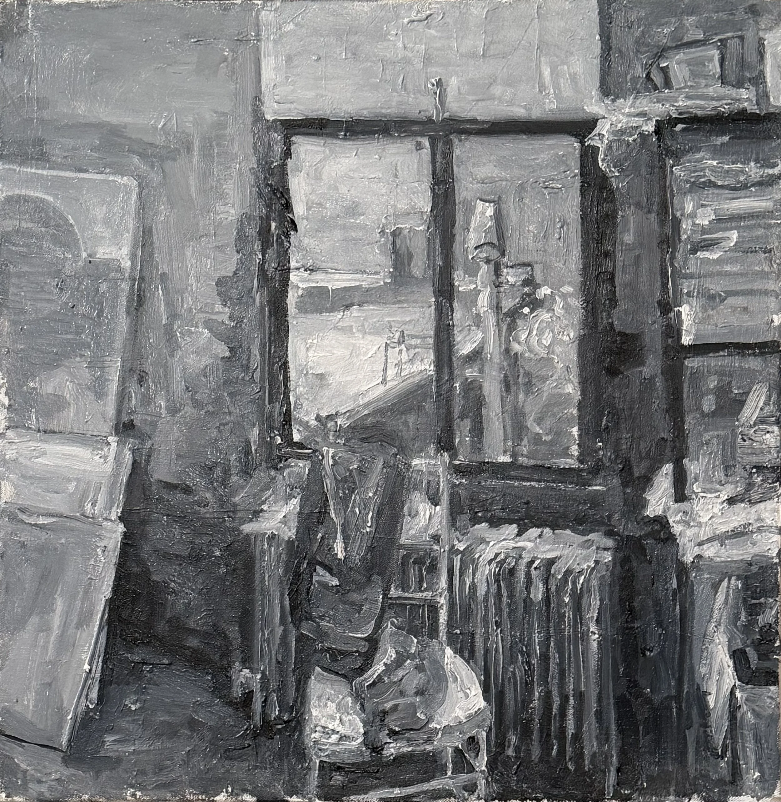 345.November Studio(22), 20"x20", oil on canvas, 2025