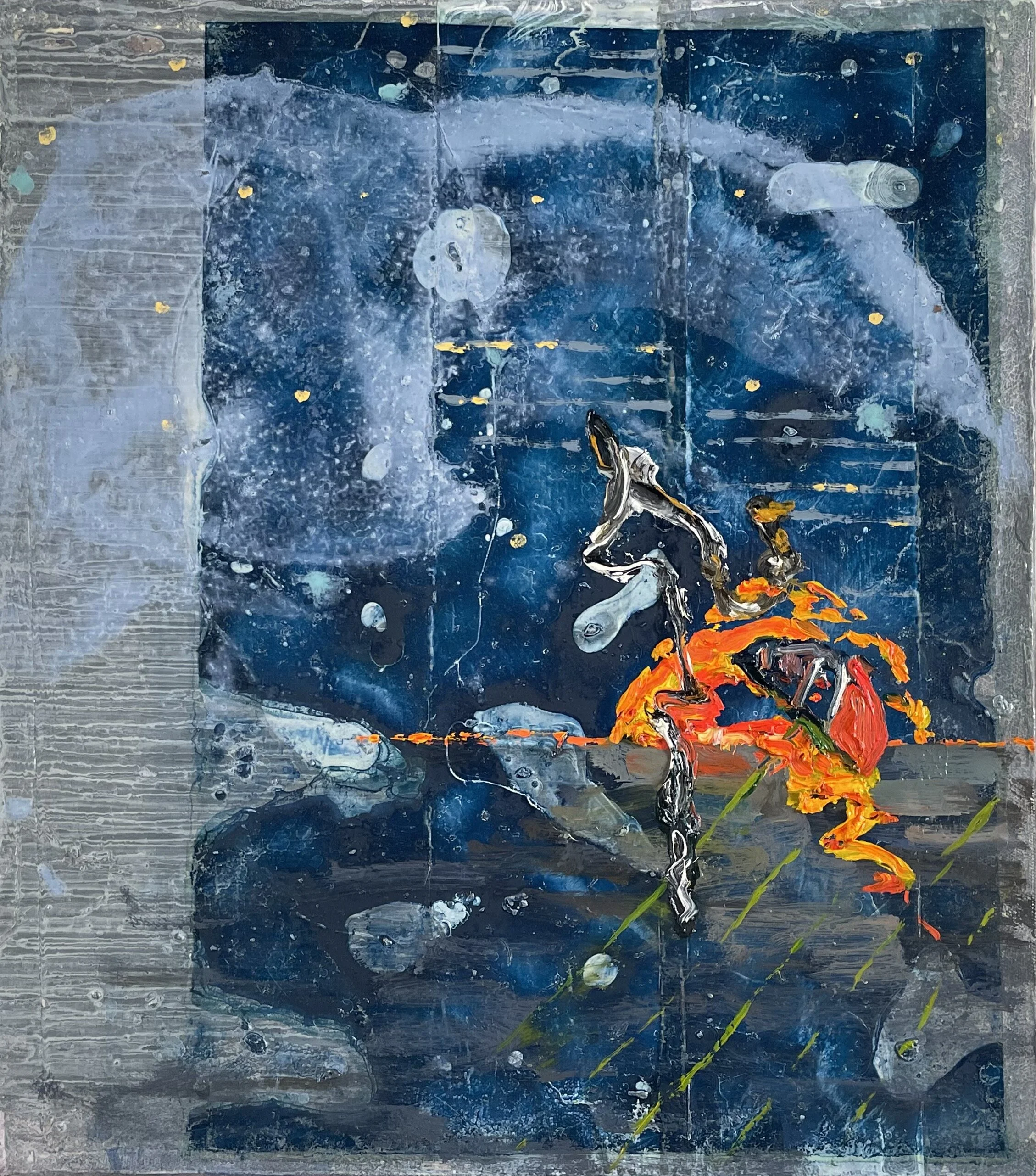 209FF 7, oil on canvas, 16"x18", 2021