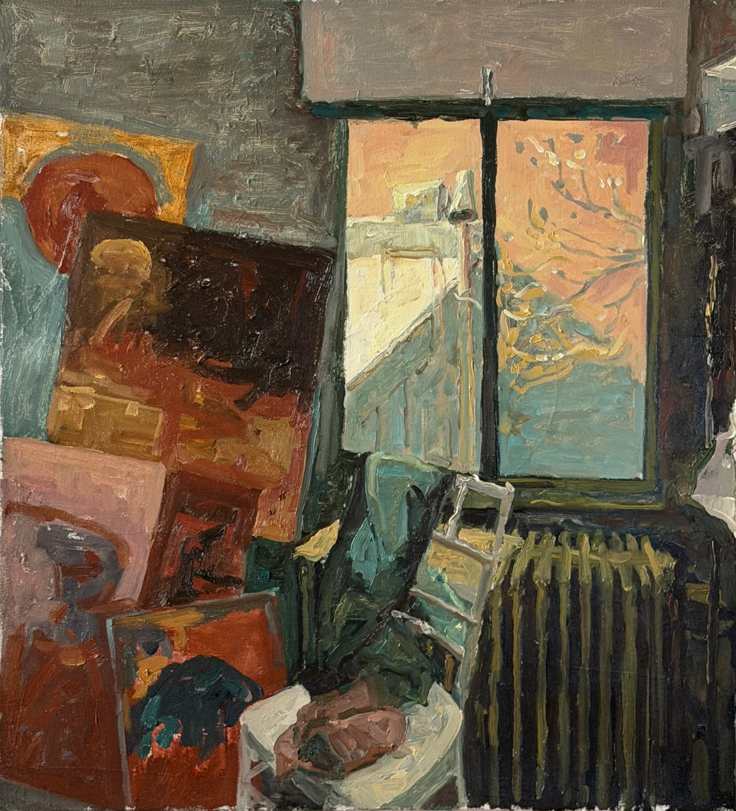 345.November Studio(24), 24"x22", oil on canvas, 2025