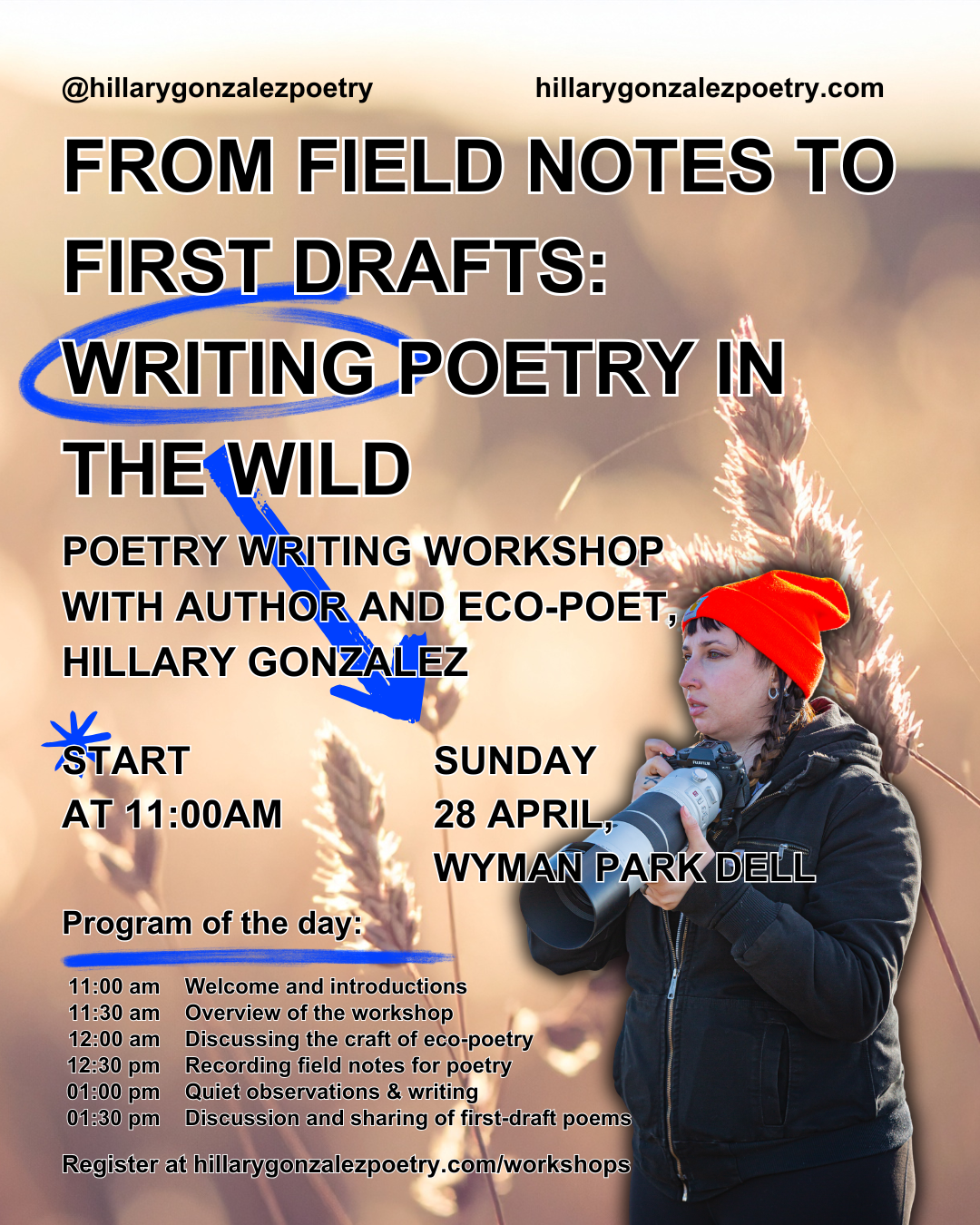 Workshop: From Field Notes to First Drafts - Writing Poetry in the Wild