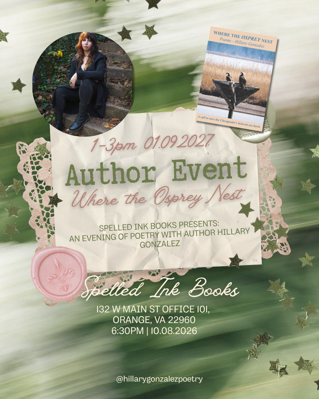 Spelled Ink Books Presents: An Evening of Poetry with Author Hillary Gonzalez
