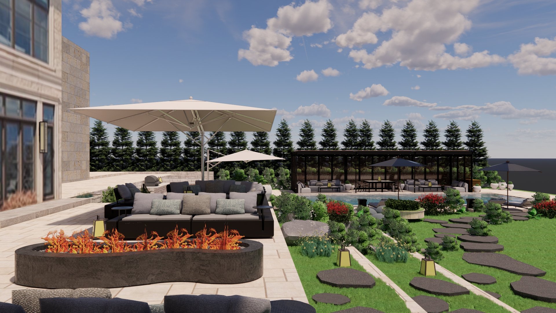 A Glimpse Into a Gatsby-Style Expanse for Opulent Outdoor Entertaining
