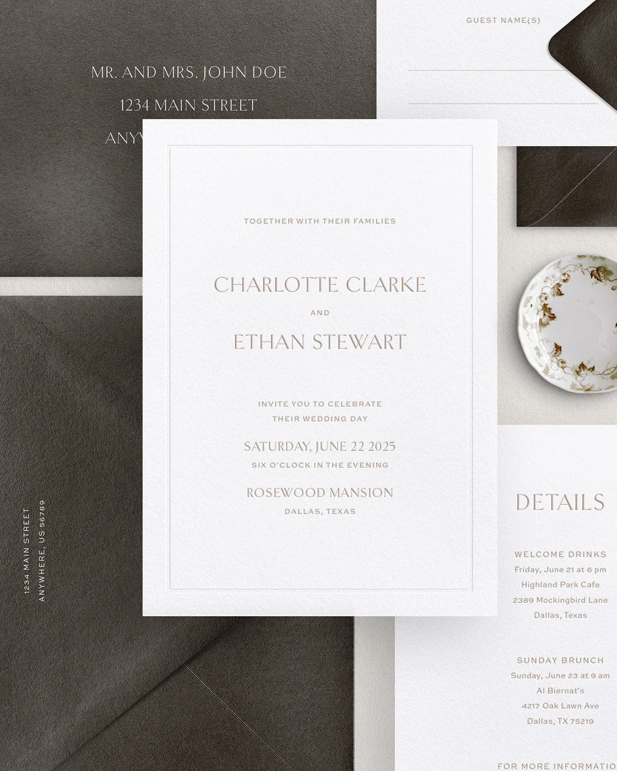 Charlotte Border Letterpress Wedding Invitations 2 2.jpg