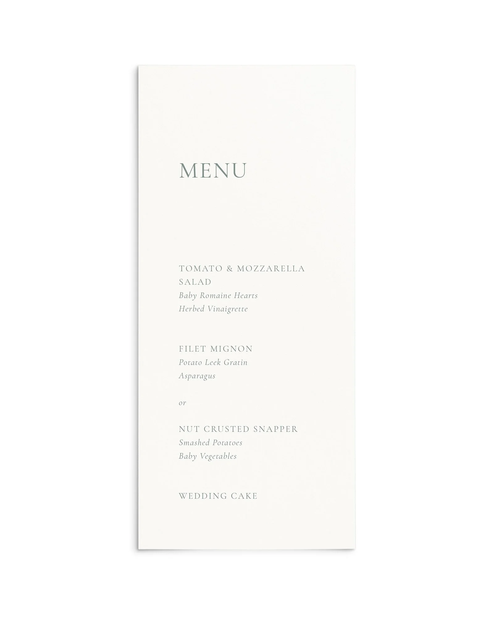Taylor Wedding Menus