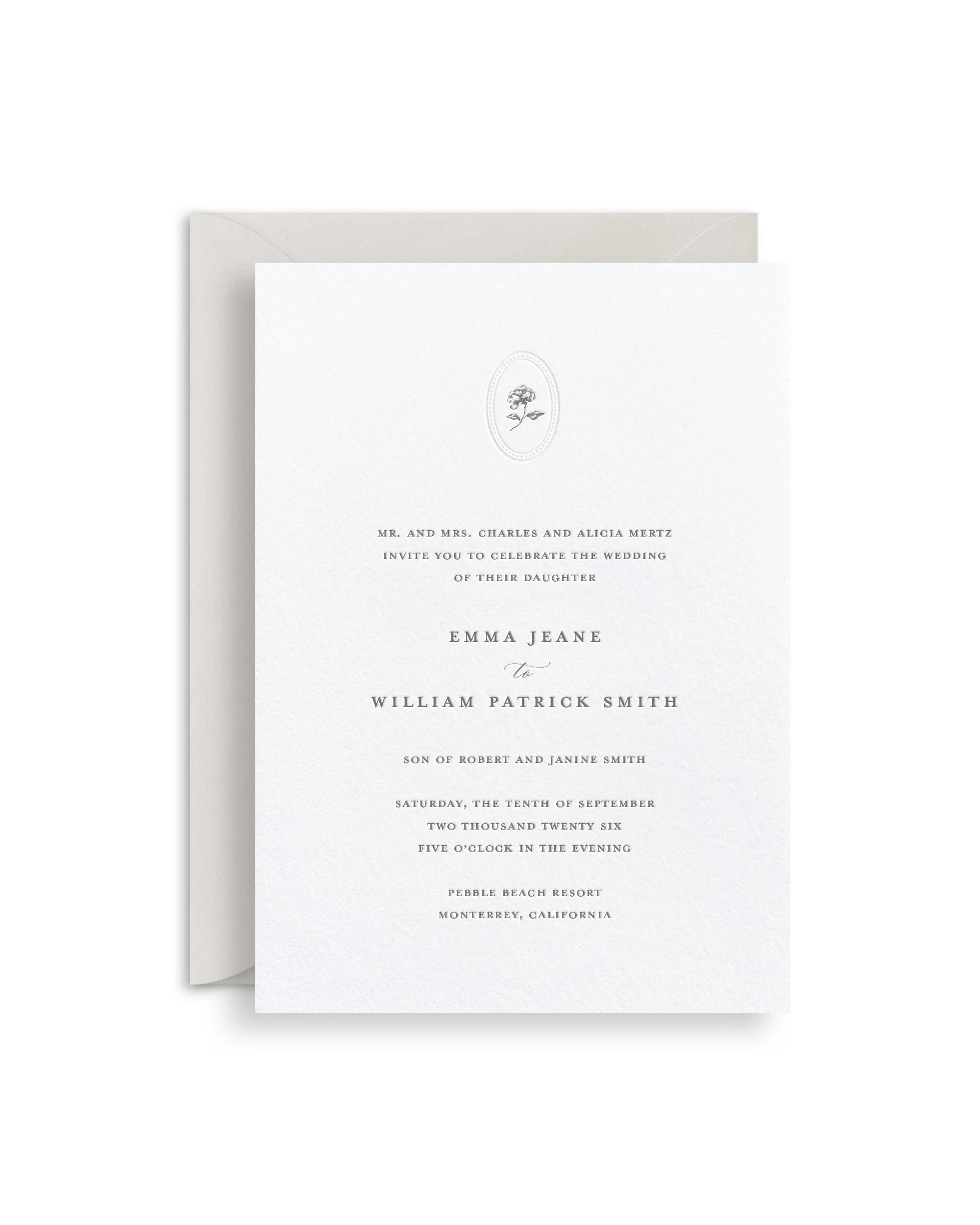 Emma Collection - Invitation and Envelope