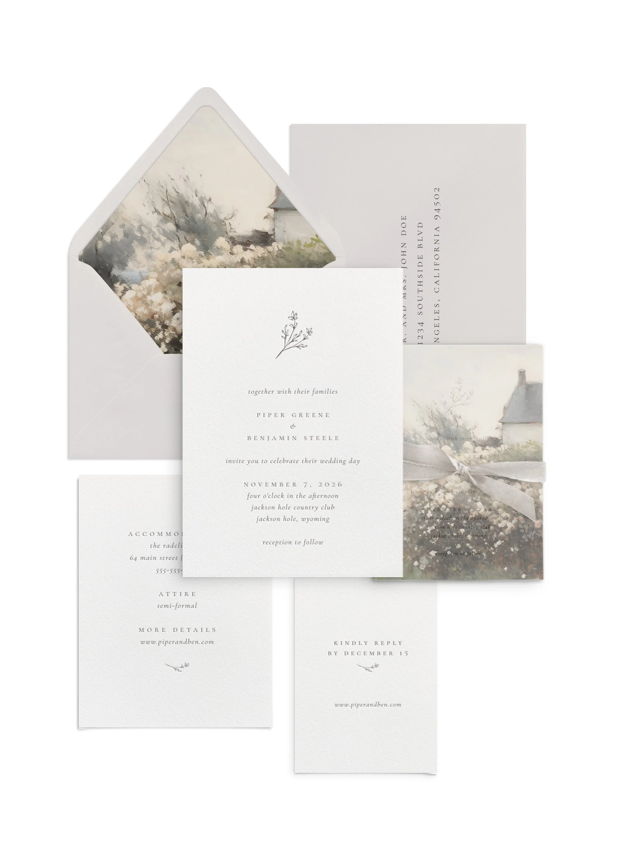 Piper Wedding Invitations - Couture Collection
