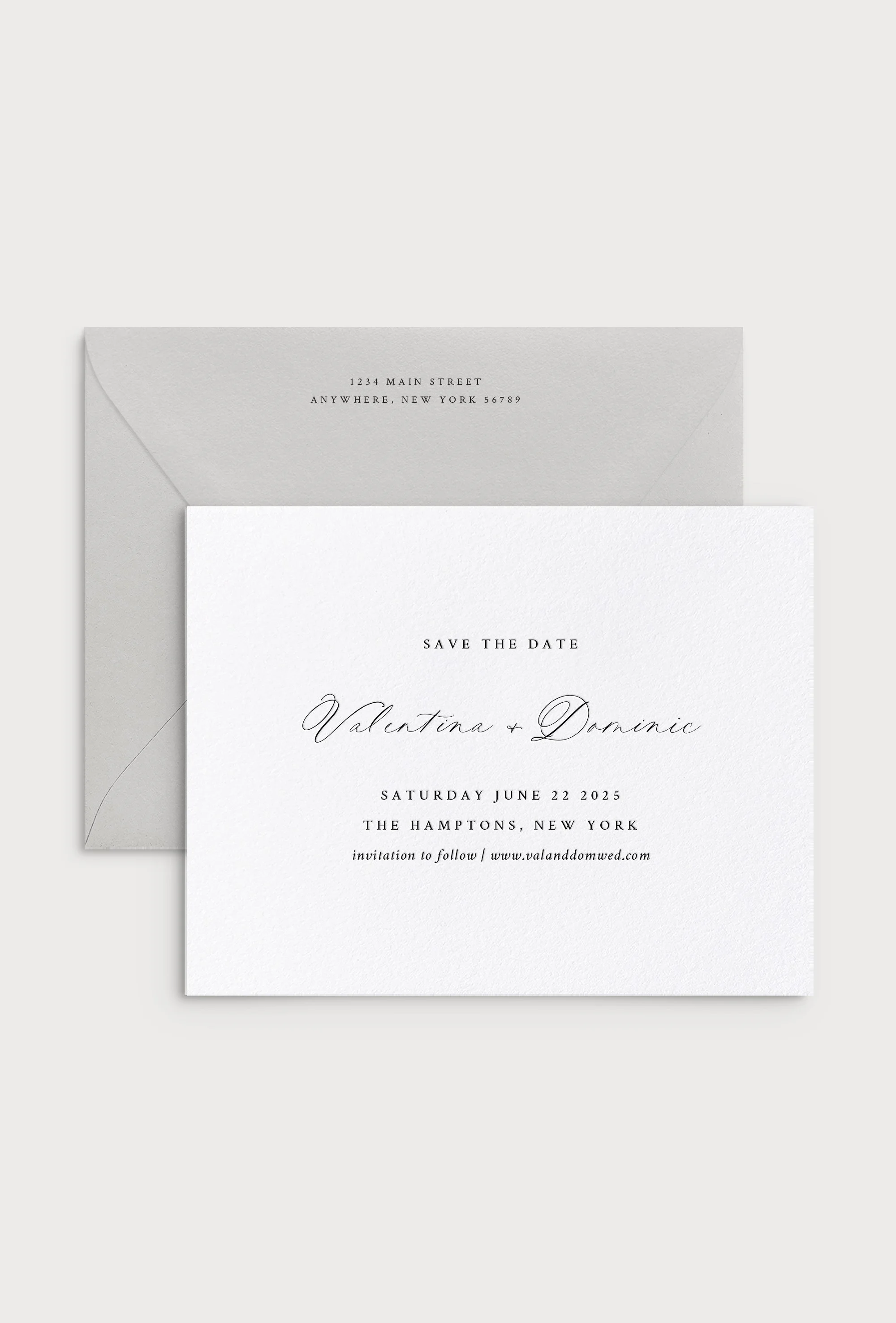 Valentina Calligraphy Save the Dates