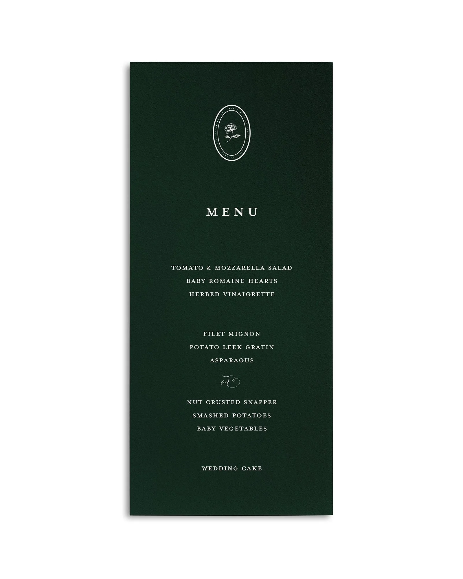 Emma Wedding Menus