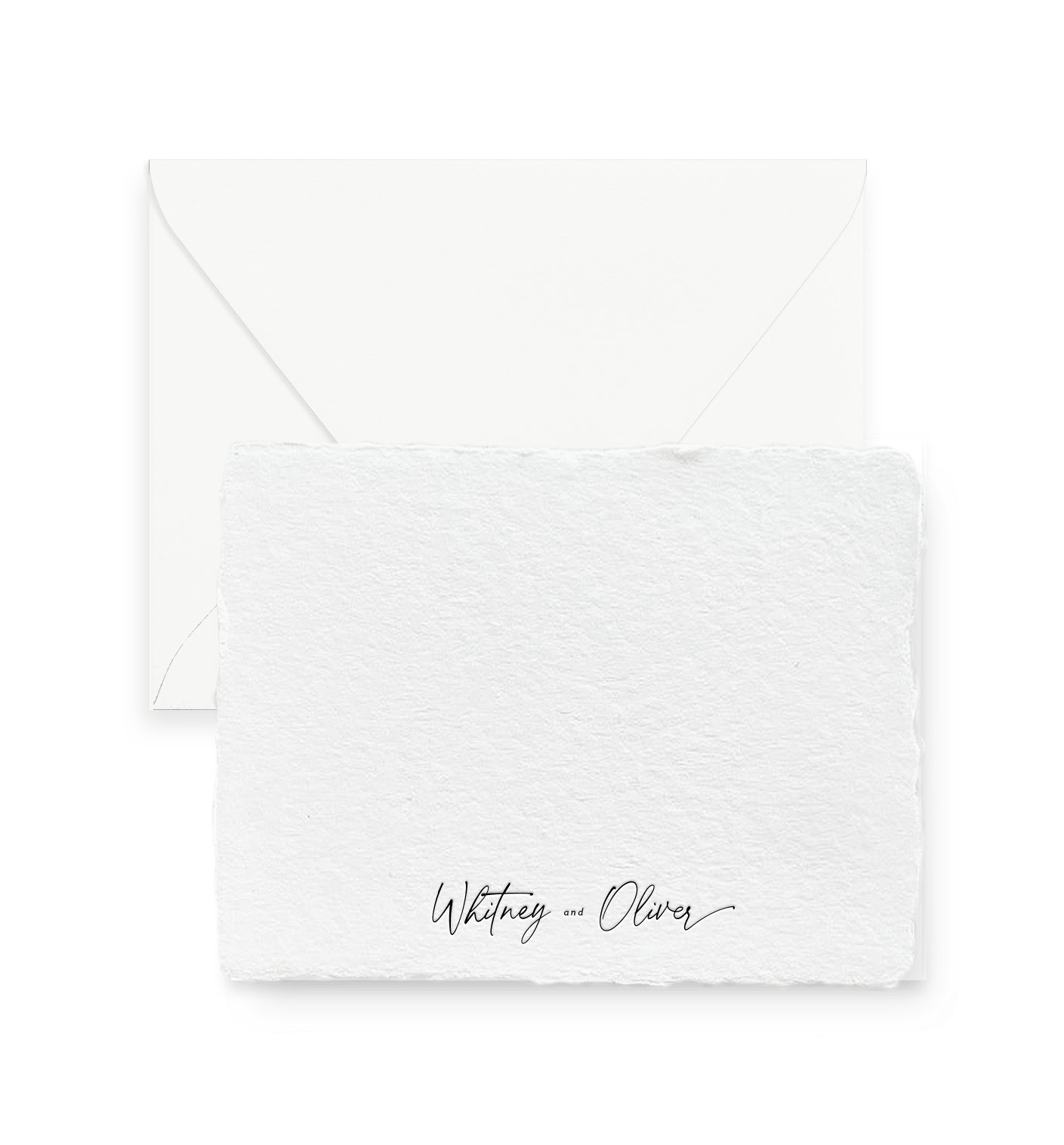 Handmade Paper Arielle Letterpress Notecards and Stationery — August + White