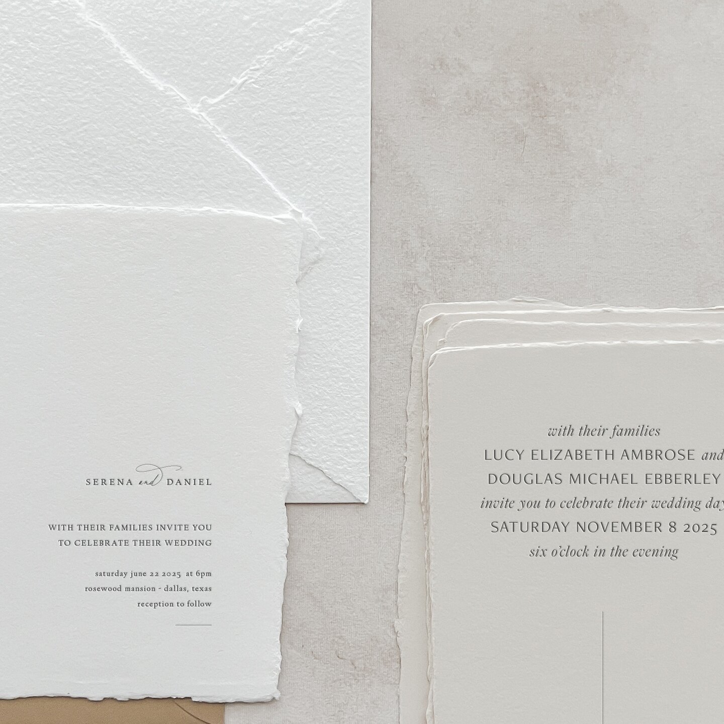 Handmade Paper Fine Art Letterpress Wedding Invitations | Botanical ...