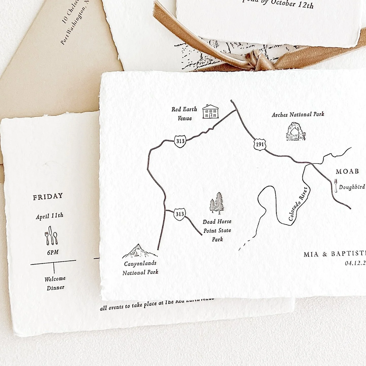 A beautiful custom suite we did last year, featuring the cutest little map!

Custom Bespoke Wedding Invitations / Save the Dates