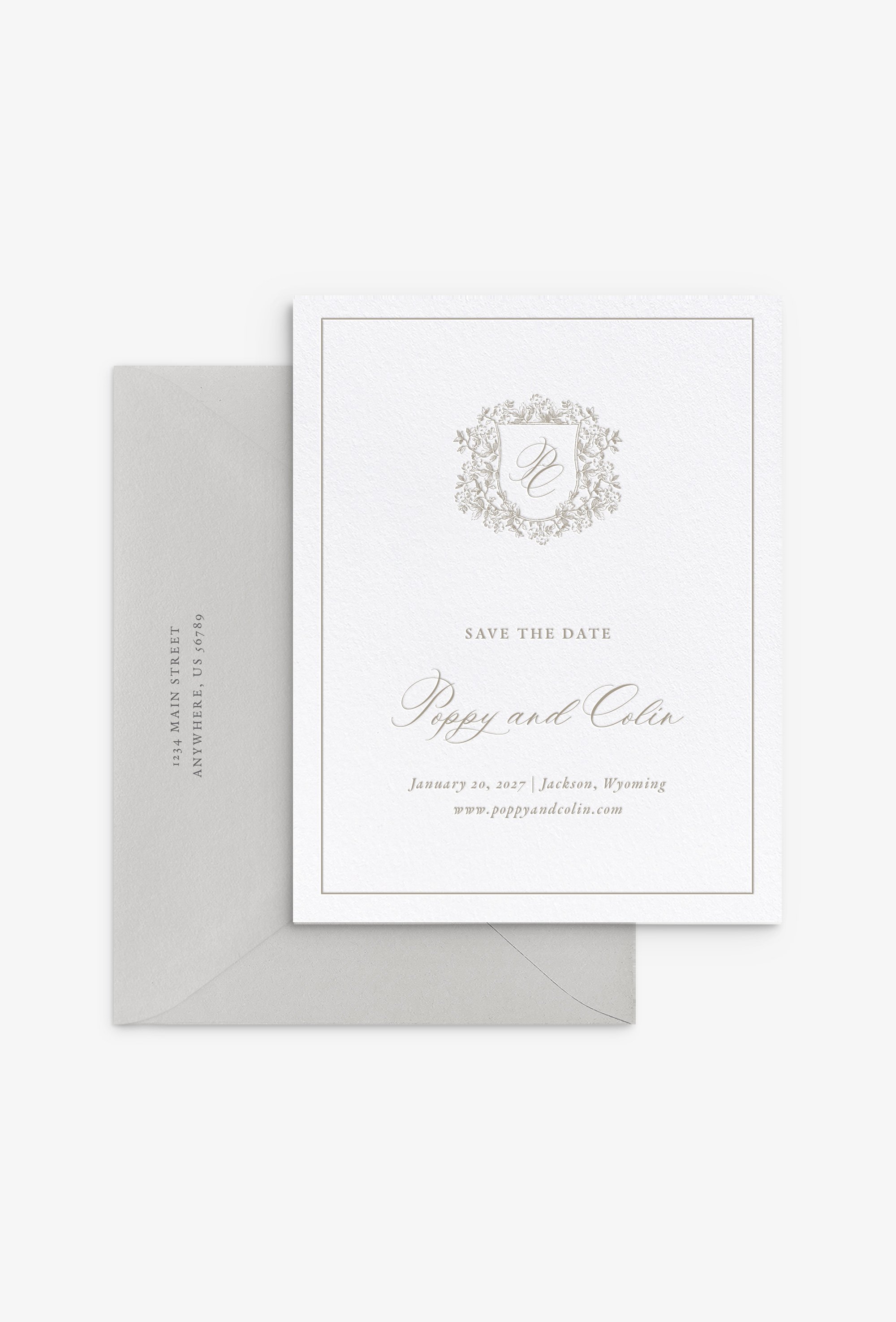 Poppy Floral Save the Dates