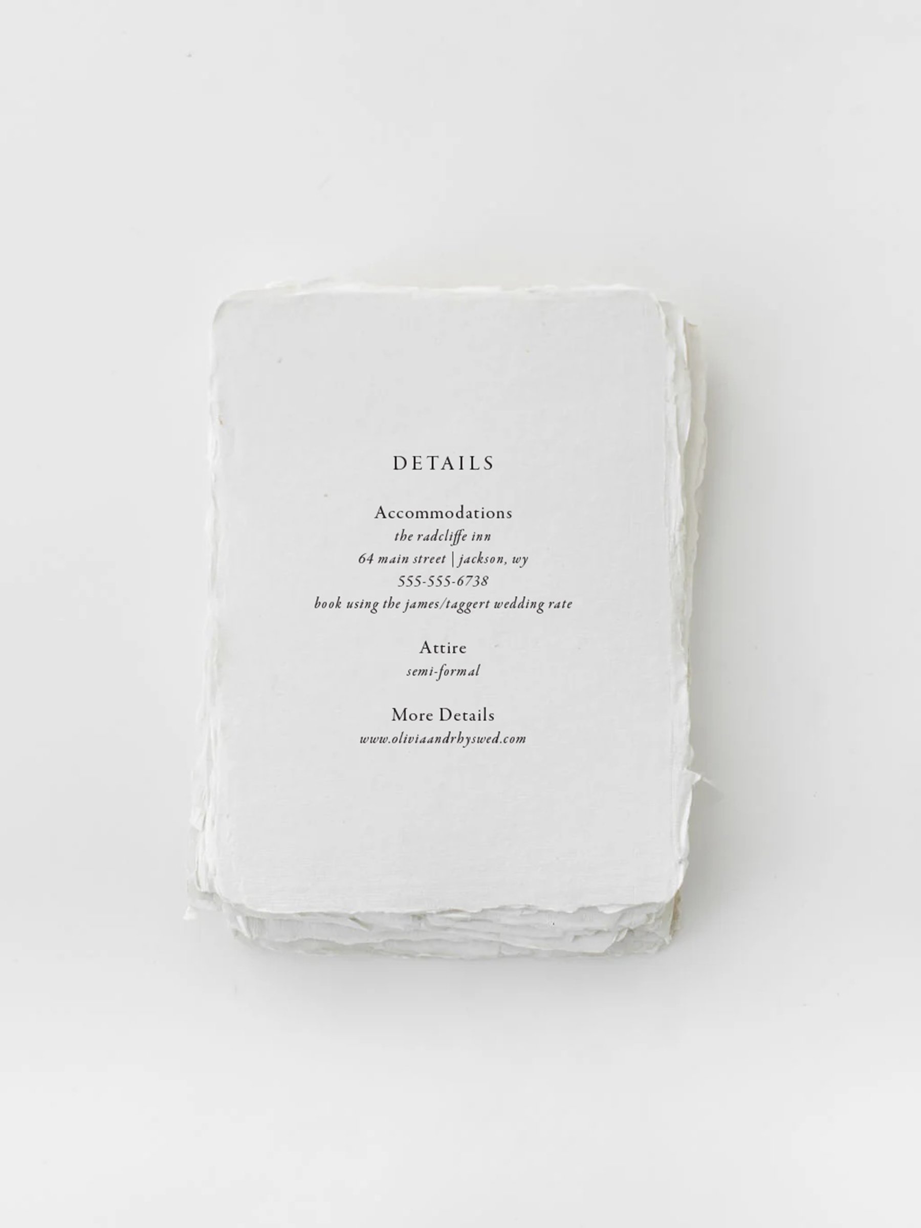 Olivia Details Cards