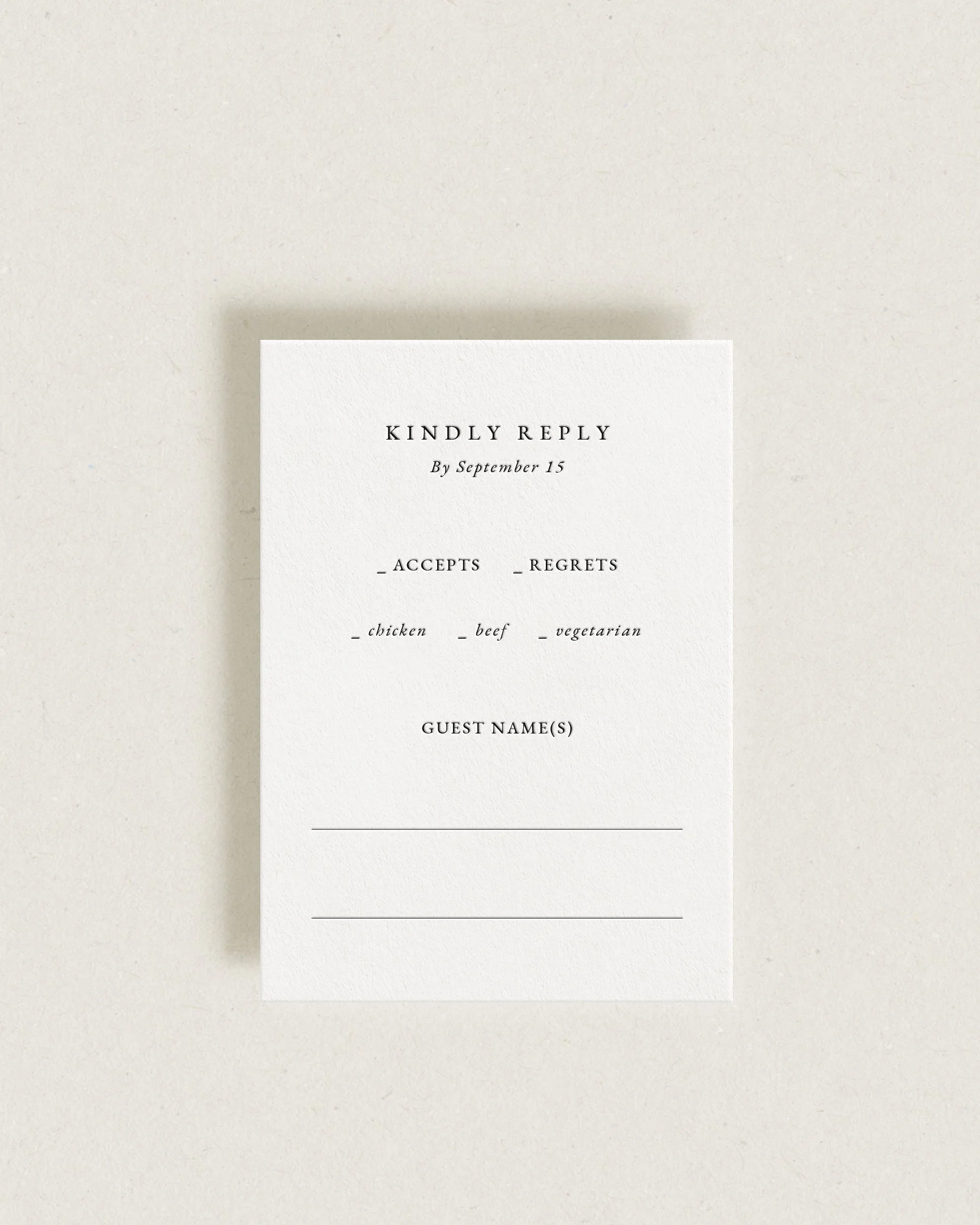 Belvedere Reply Cards