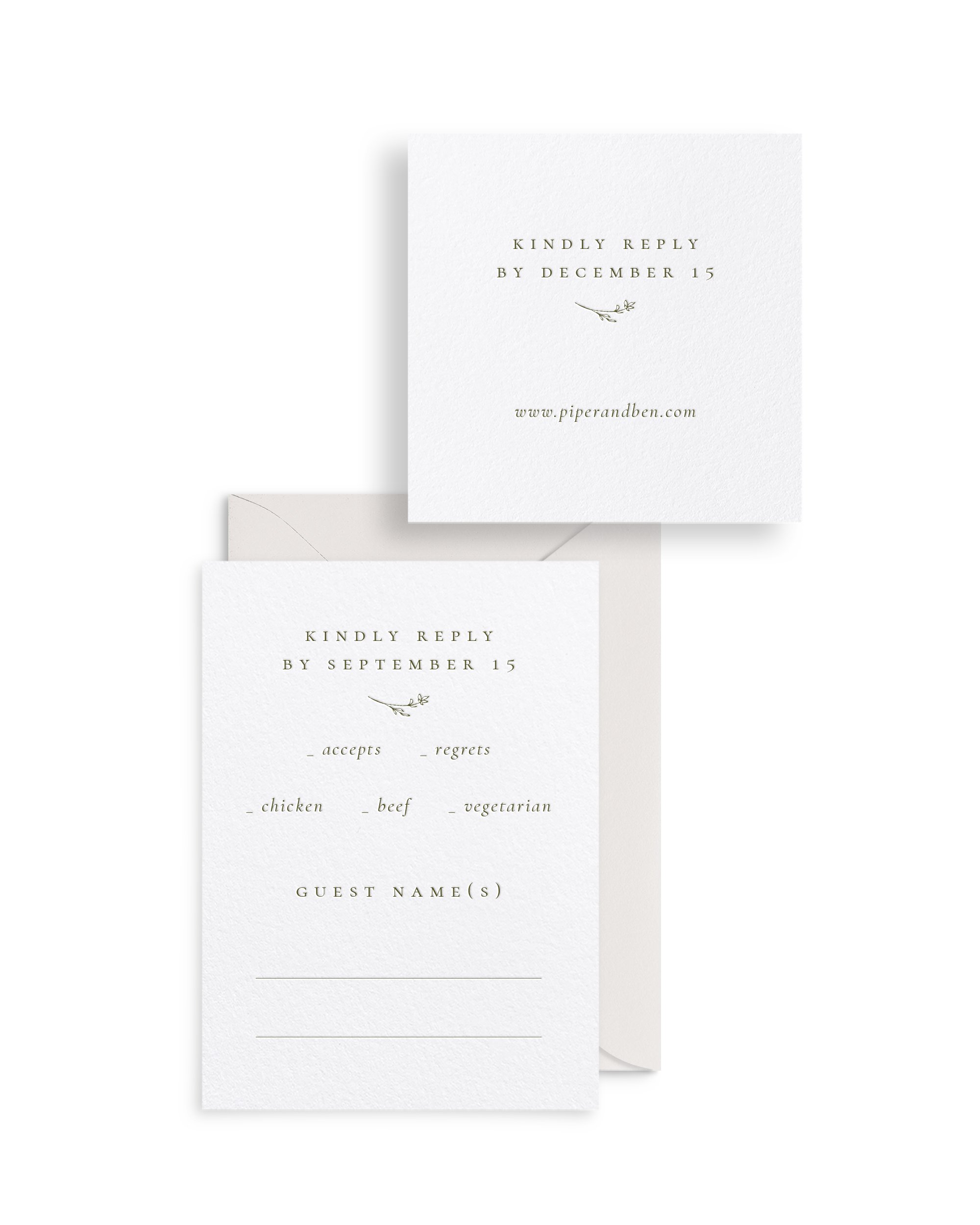 Piper Collection - Reply Cards