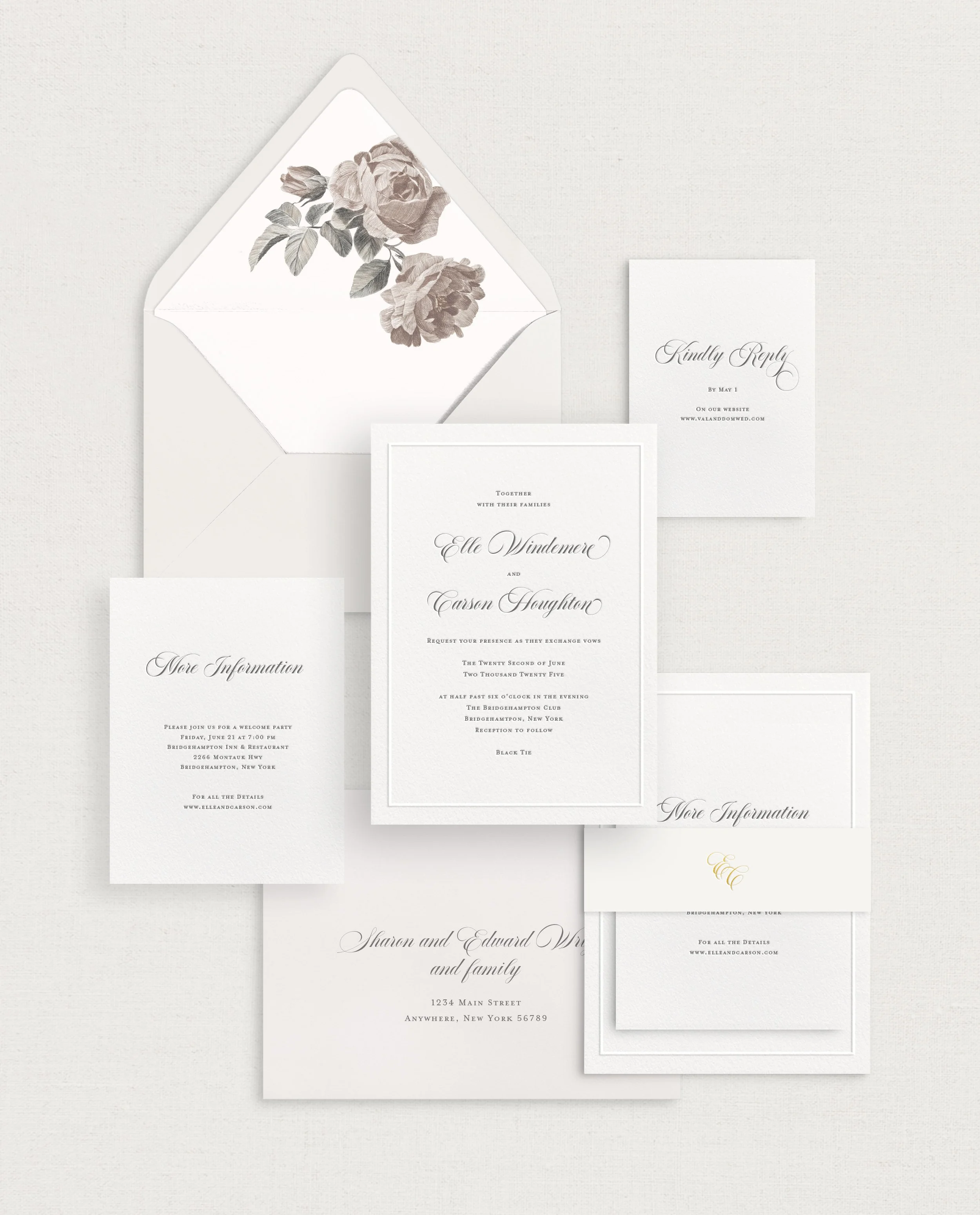 THE ELLE COLLECTION 
Classic and beautiful, our Elle design is perfect for 
