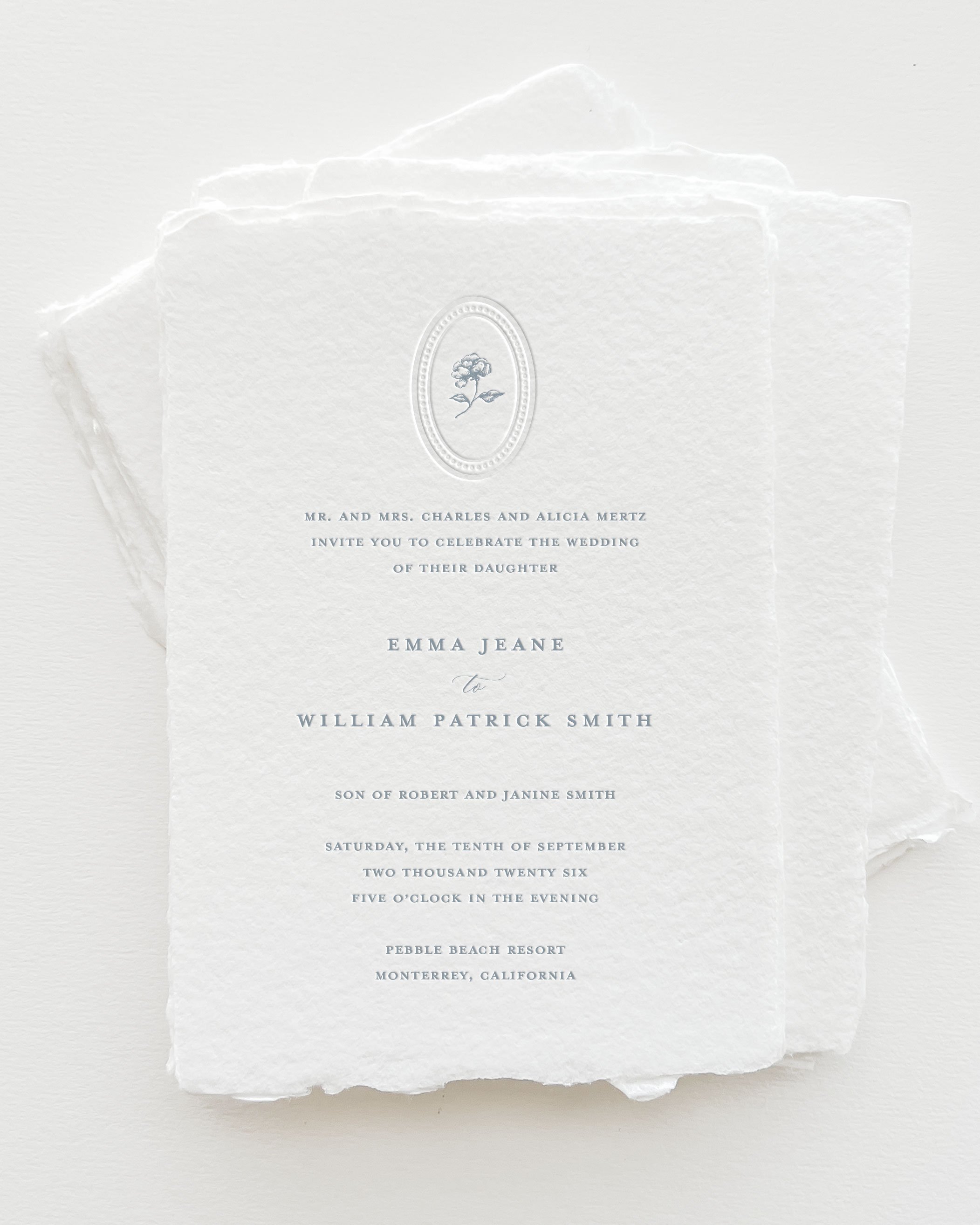 Emma Letterpress Wedding Invitations