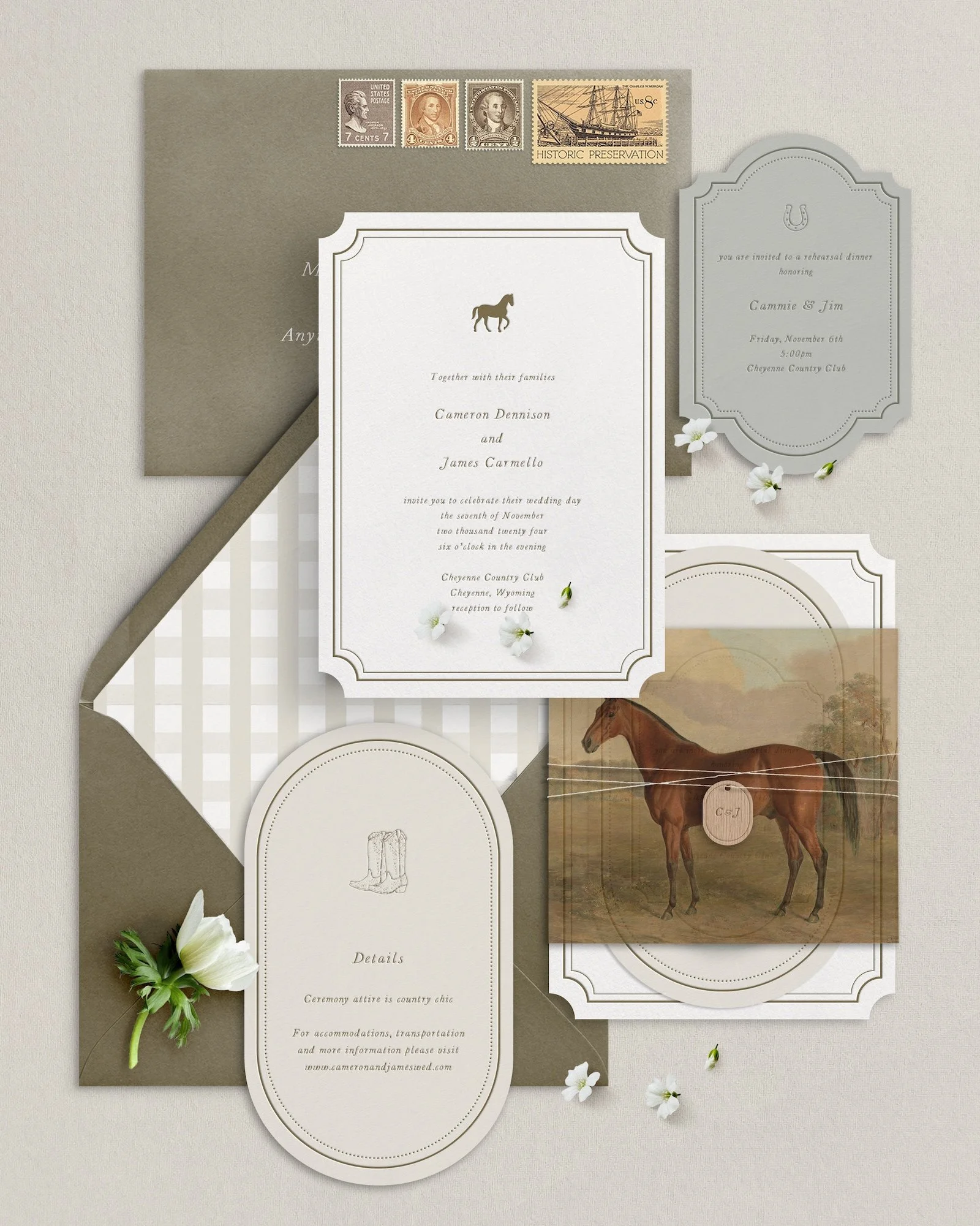 Custom Equestrian Wedding Invitations.jpg