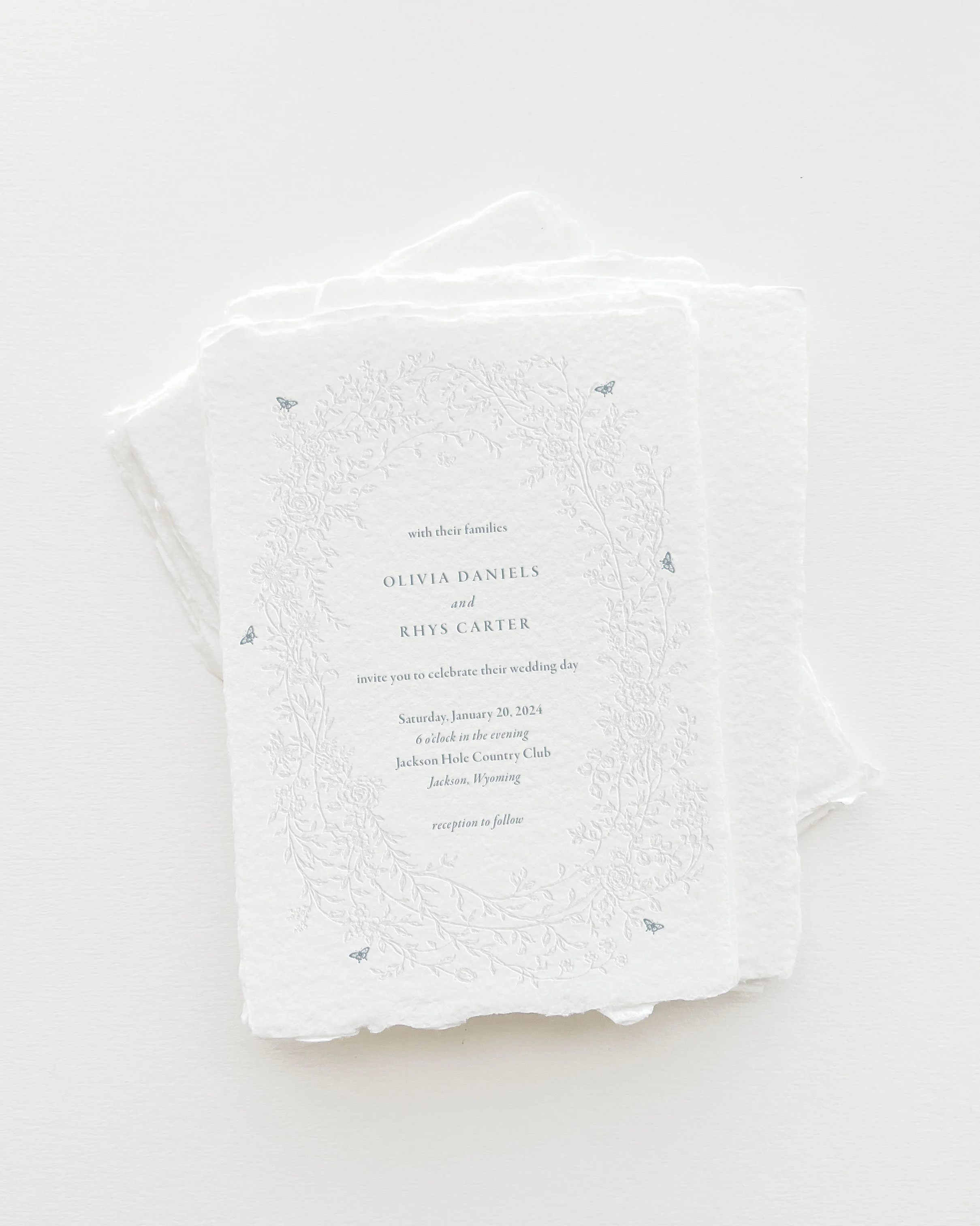 Olivia Letterpress Wedding Invitations