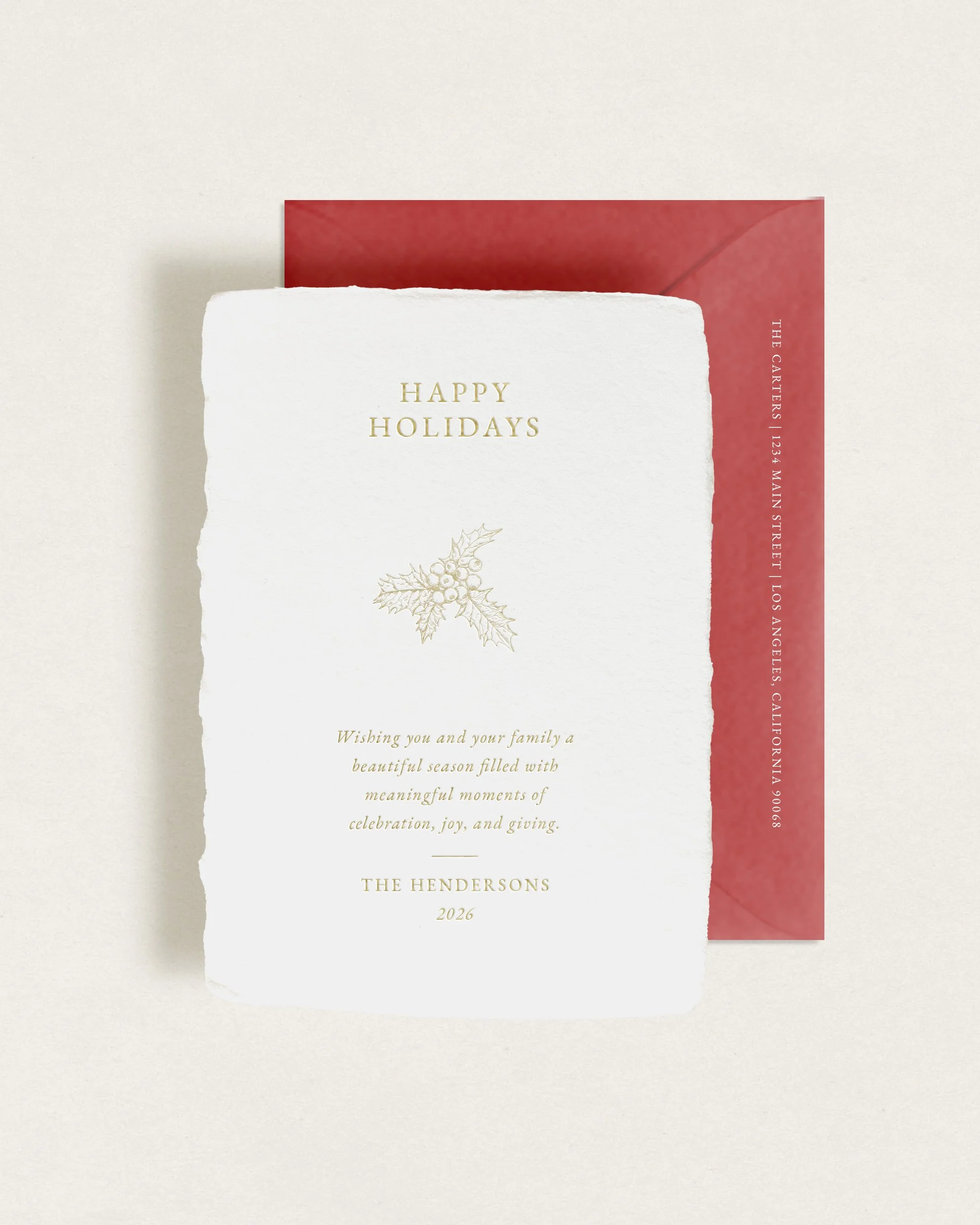 Custom Foil Pressed Holiday Cards No. 4