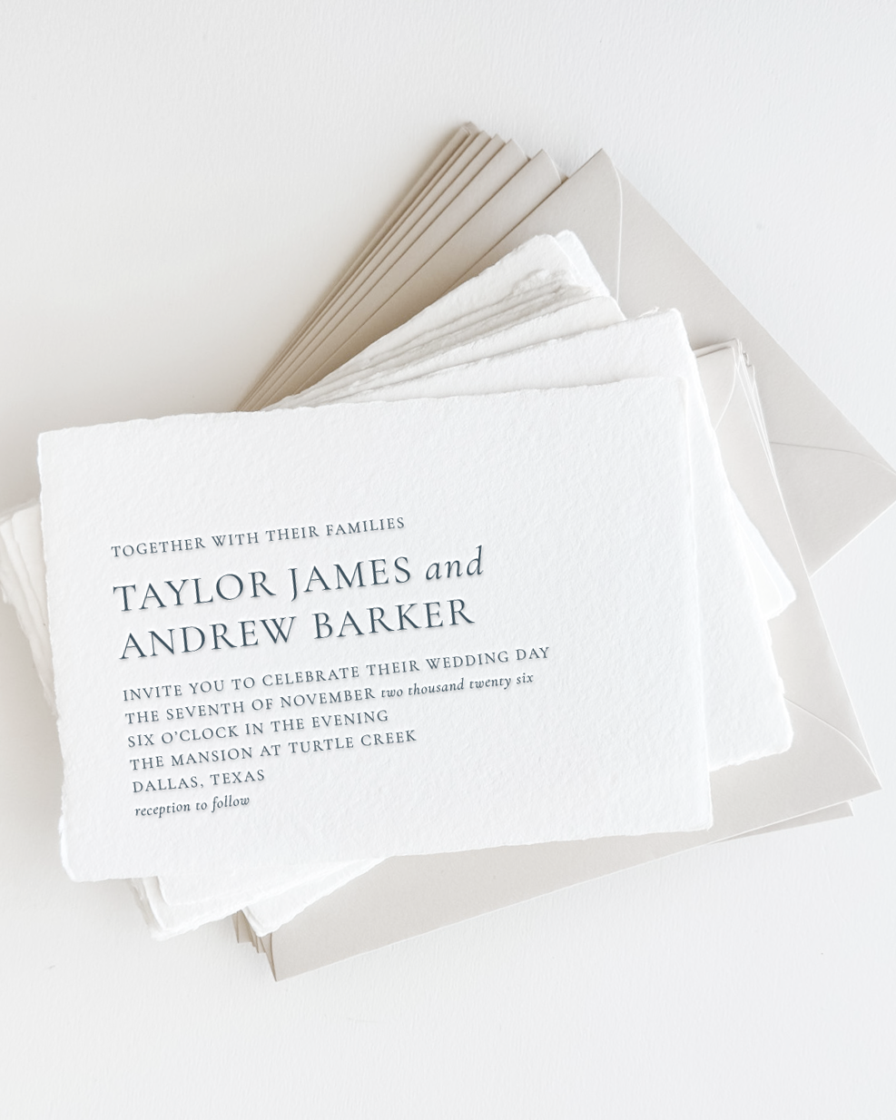Taylor Letterpress Wedding Invitations