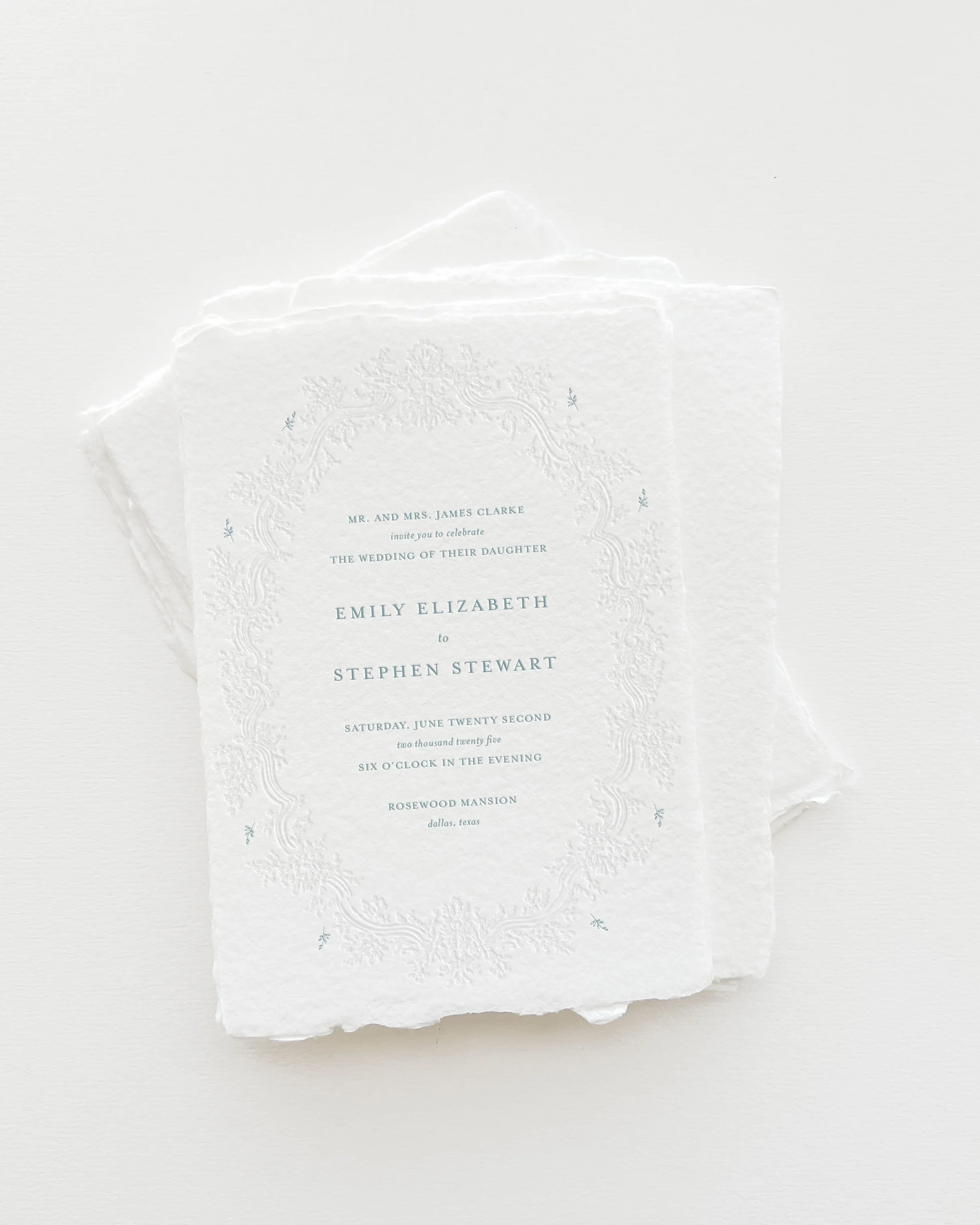 Emily Letterpress Wedding Invitations